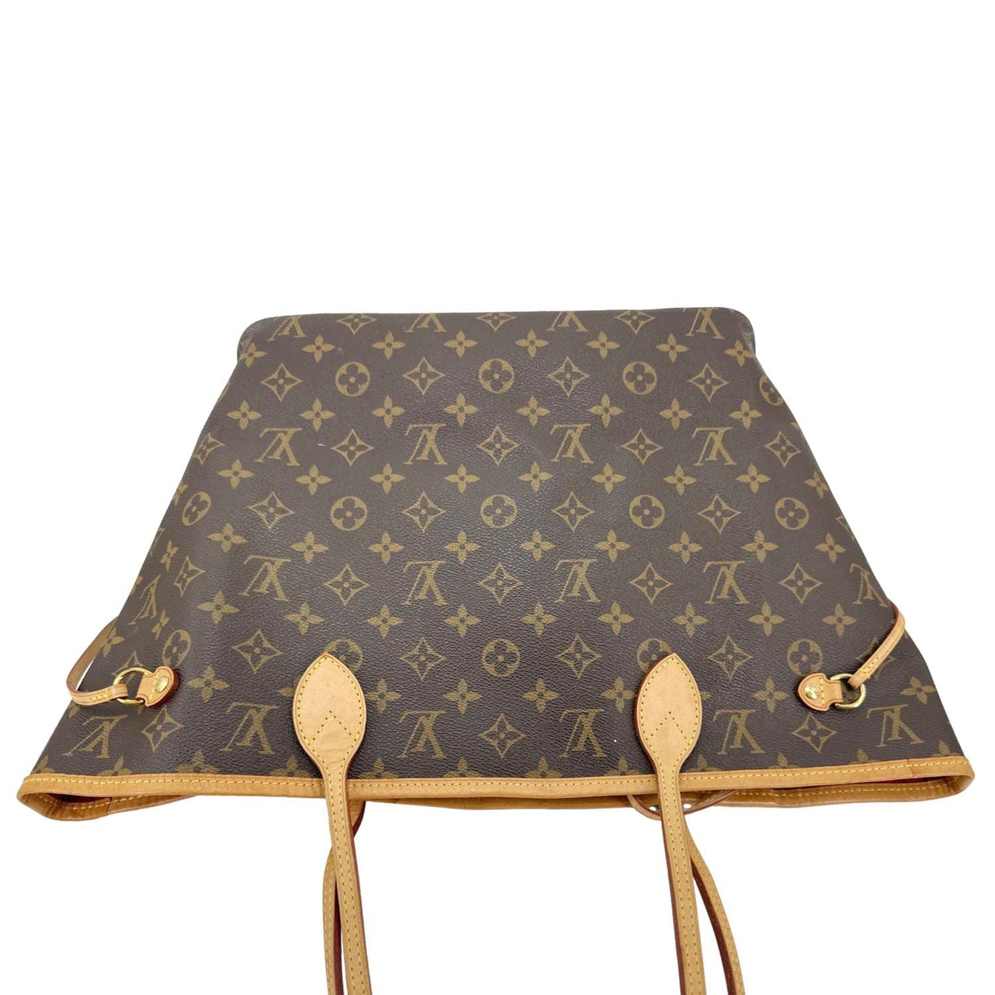 LOUIS VUITTON Neverfull MM Monogram Canvas Tote Bag Brown