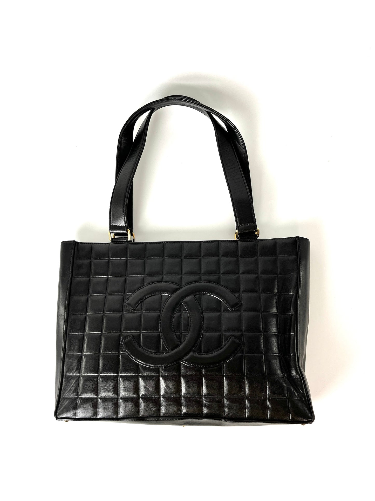 Chanel Chocolate Bar Black Leather Shoulder Shoulder Bag - Rovelle Bags