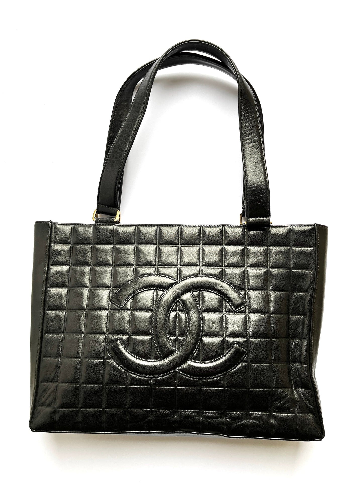 Chanel Chocolate Bar Black Leather Shoulder Shoulder Bag - Rovelle Bags
