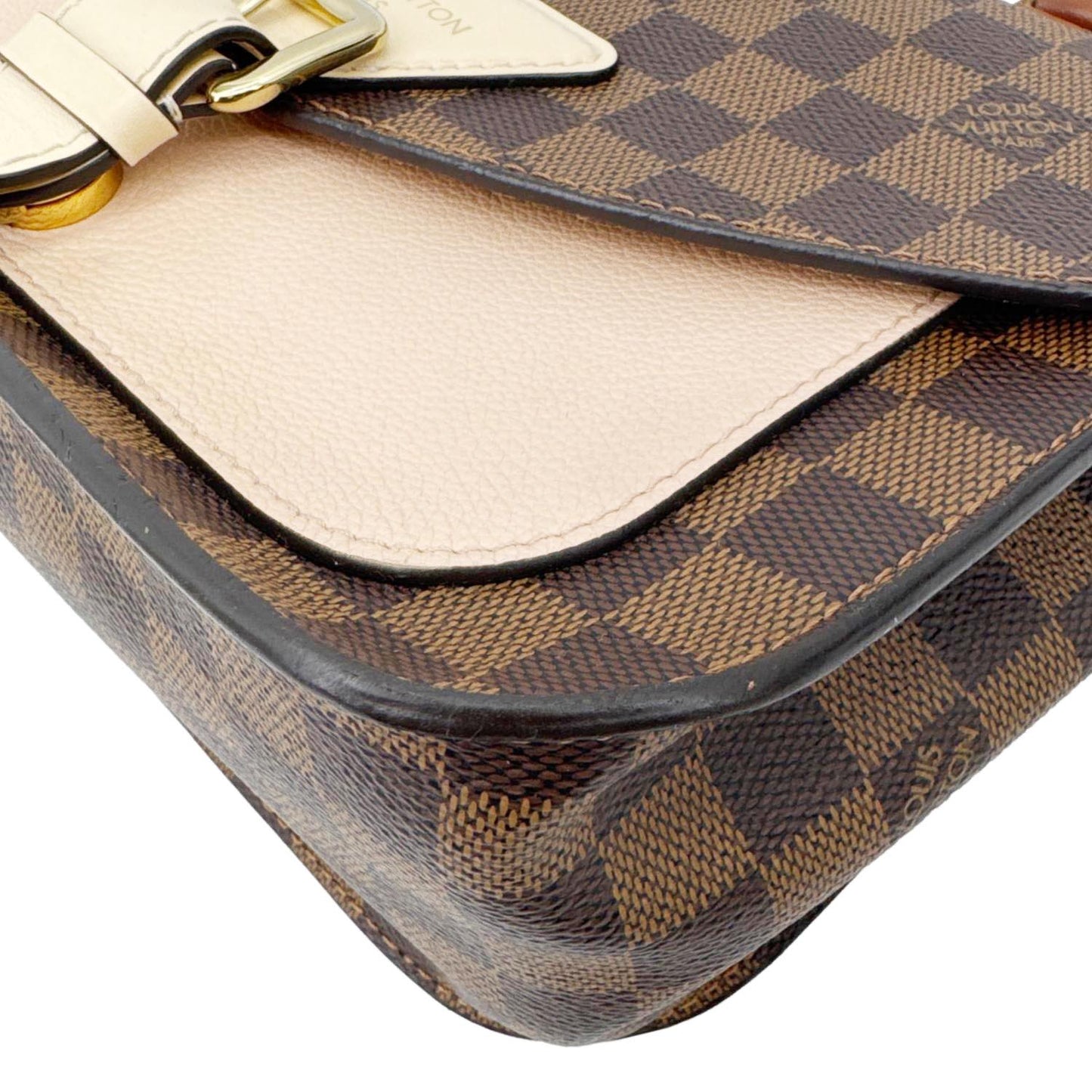 LOUIS VUITTON Beaumarchais Damier Ebene Shoulder Bag Brown