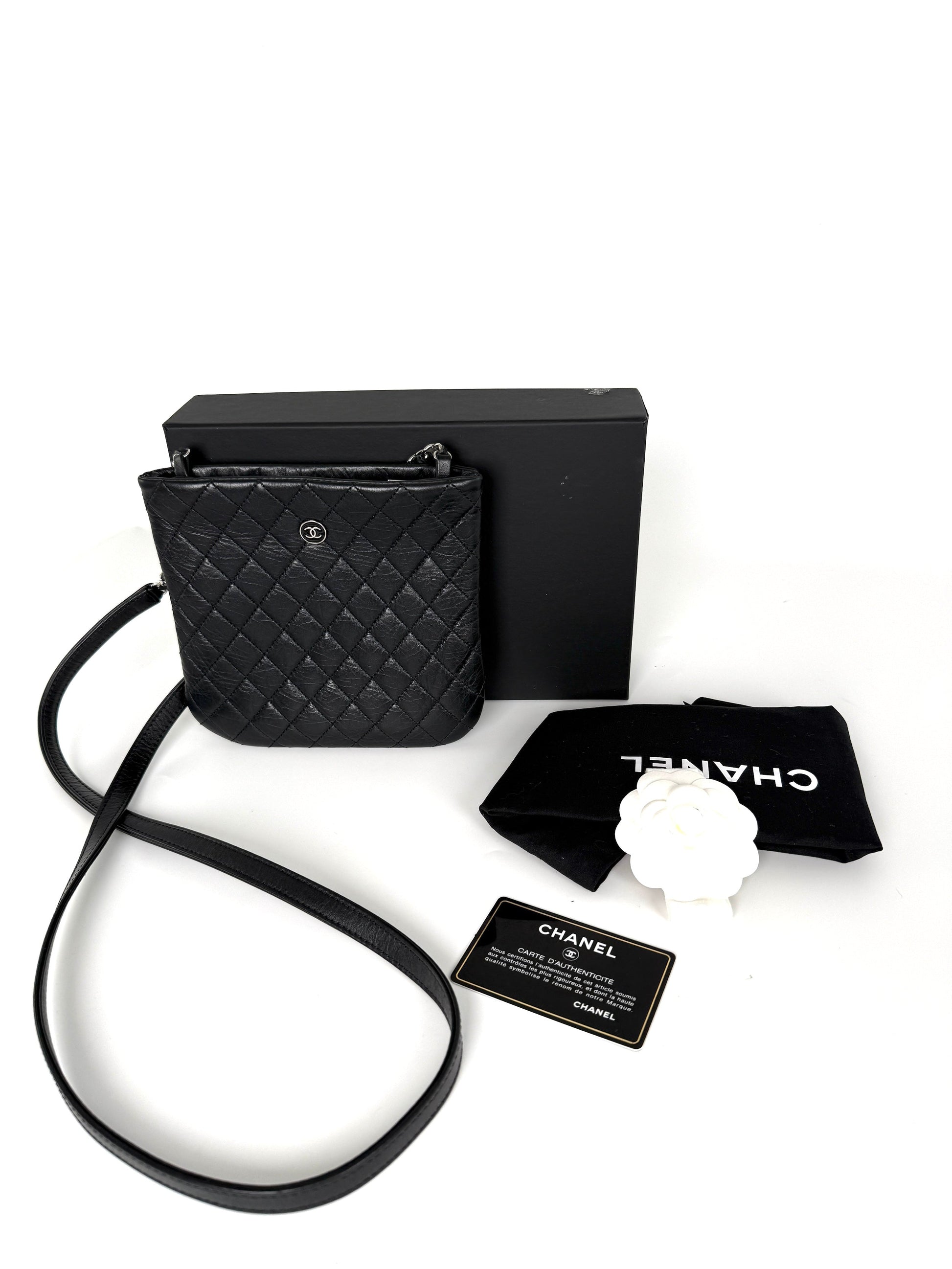 Chanel Aged Calfskin CC Quilted Uniform Crossbody Bag - Rovelle Bags