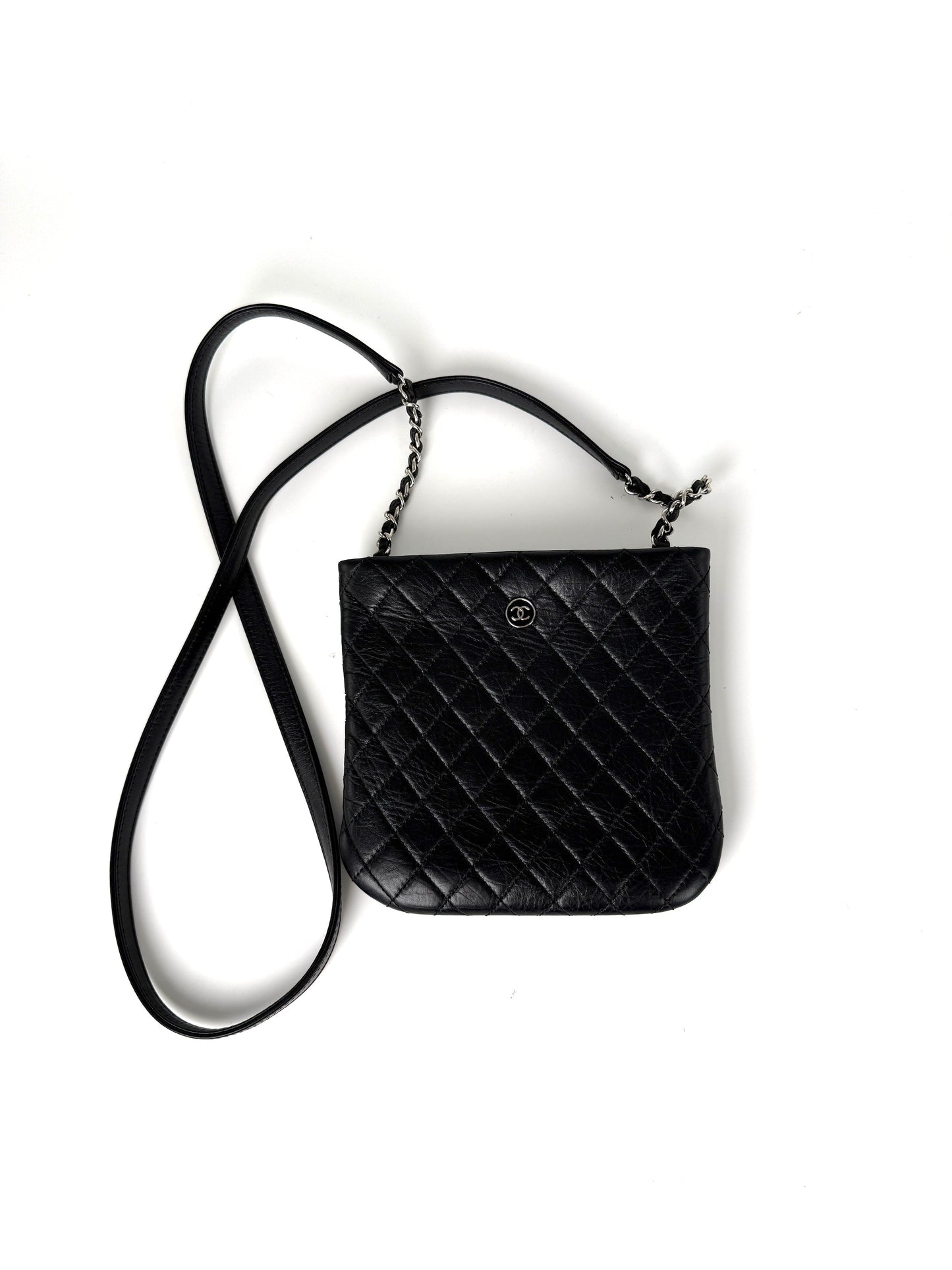 Chanel Aged Calfskin CC Quilted Uniform Crossbody Bag - Rovelle Bags