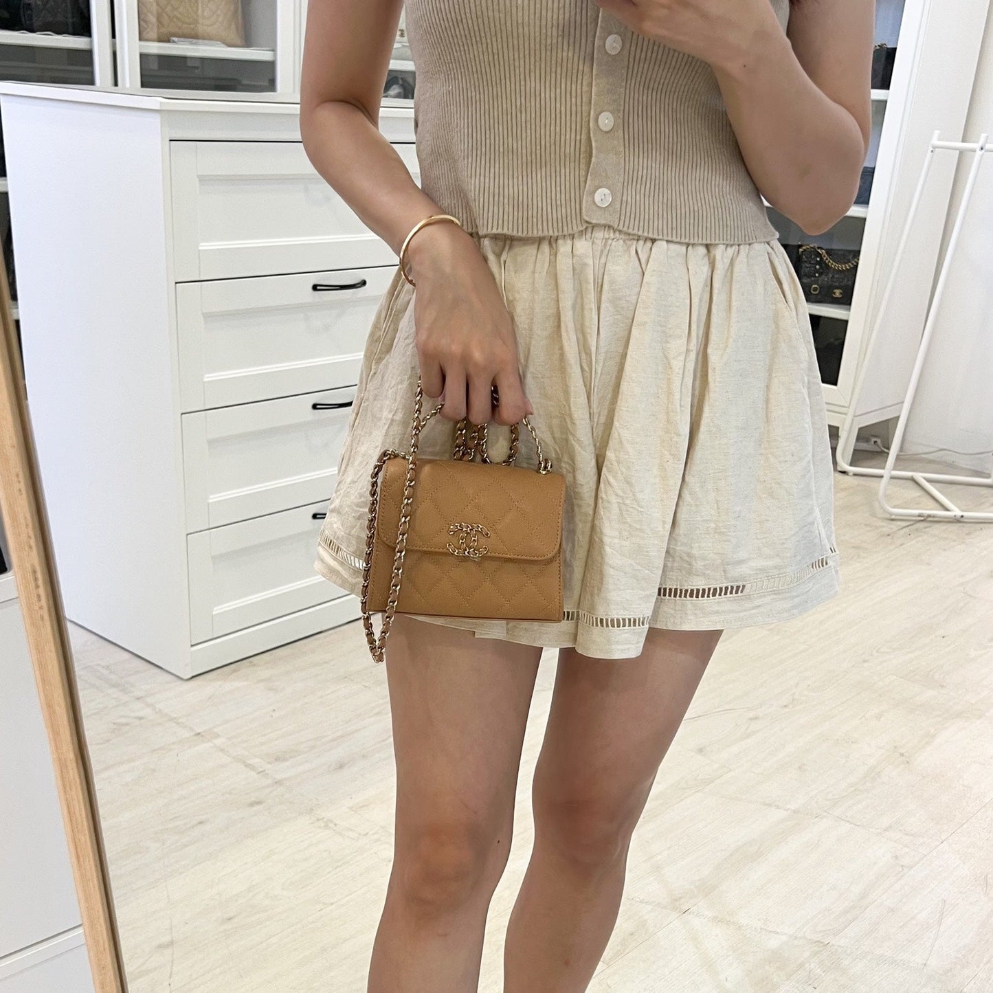 Chanel 23P Top Handle Kelly Clutch Clutch Bag - Rovelle Bags
