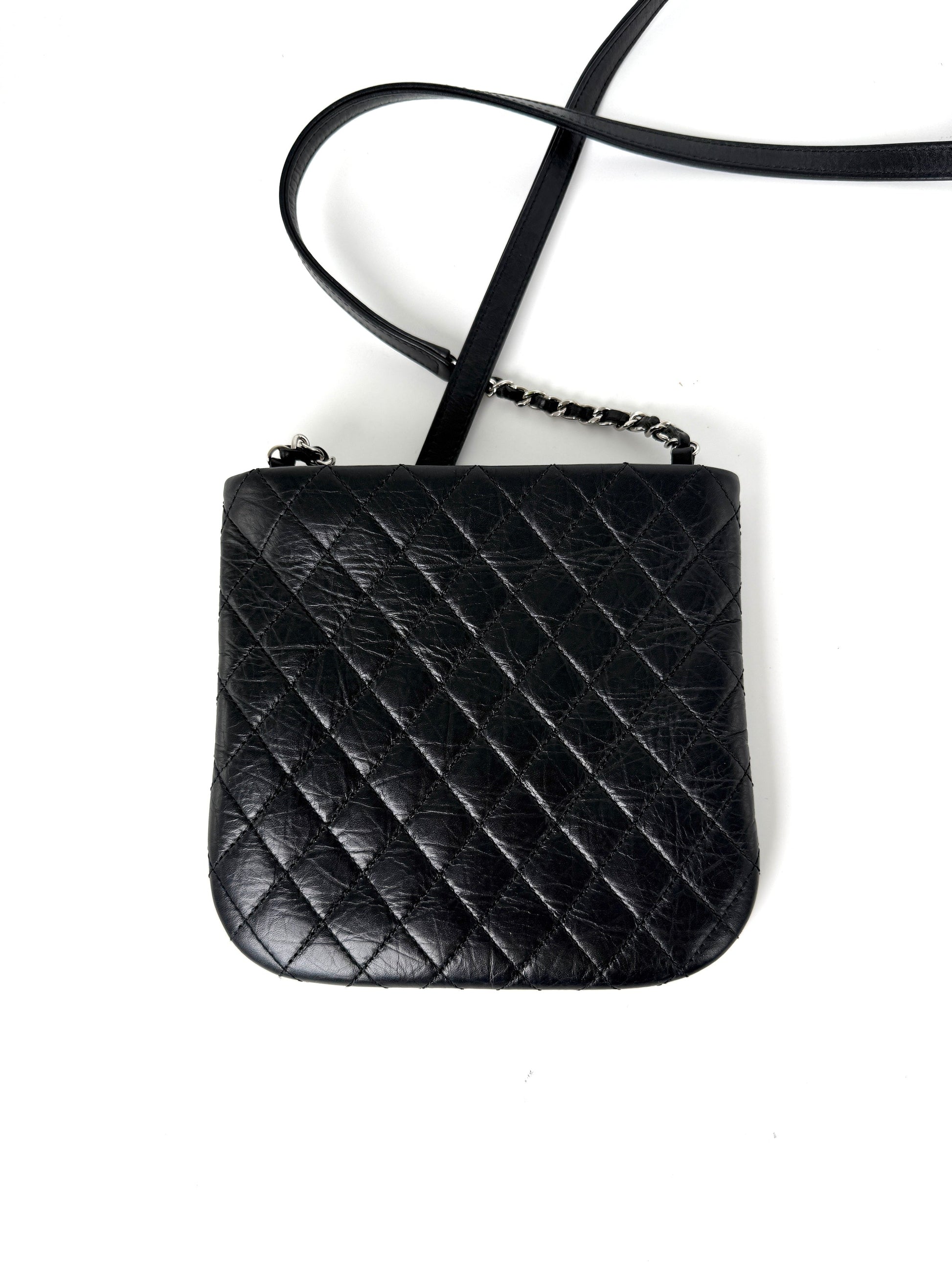 Chanel Aged Calfskin CC Quilted Uniform Crossbody Bag - Rovelle Bags