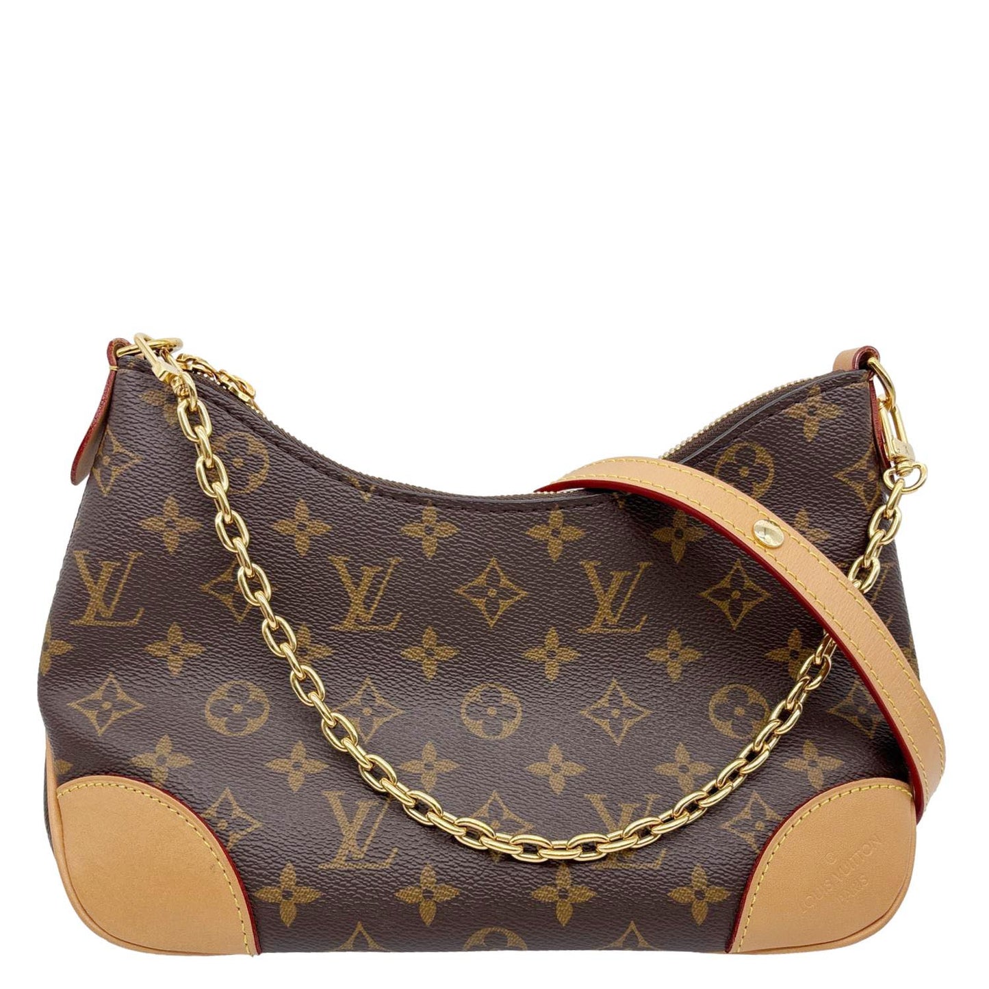 LOUIS VUITTON Boulogne PM Monogram Canvas Shoulder Bag Brown