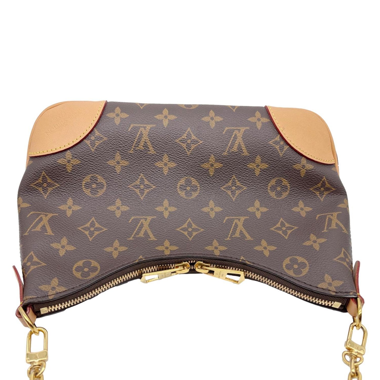 LOUIS VUITTON Boulogne PM Monogram Canvas Shoulder Bag Brown