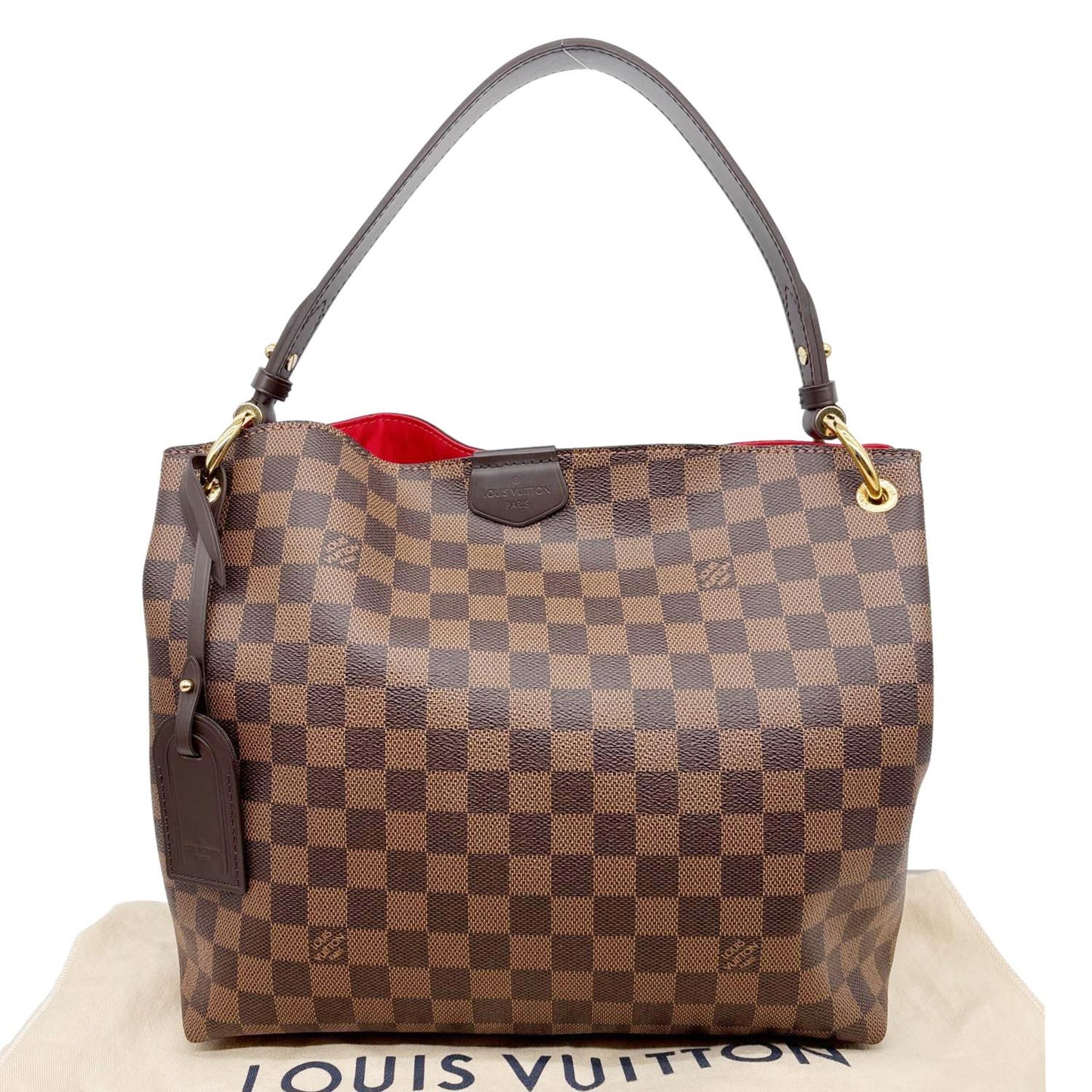 LOUIS VUITTON Graceful PM Damier Ebene Shoulder Bag Brown