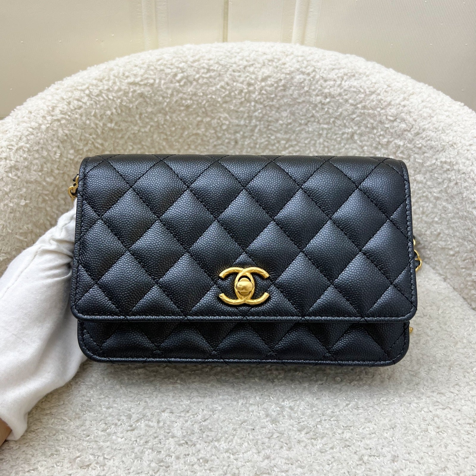 Chanel 23B Adjustable Chain Wallet On Crossbody Bag - Rovelle Bags