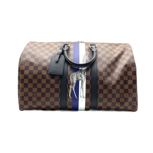 Louis Vuitton Savannah Keepall 45 Bandouliere Giraffe on Brown Damier Canvas