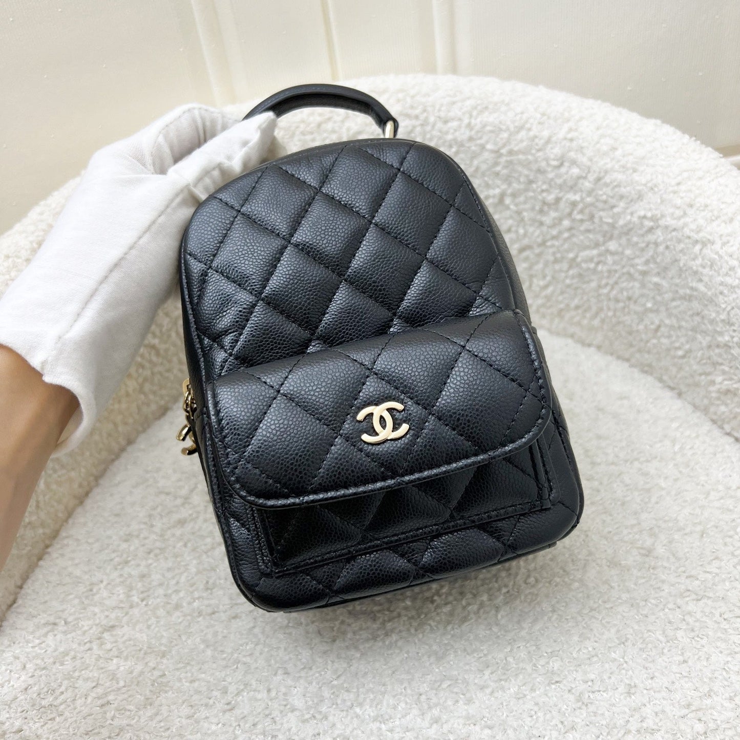 Chanel 24C Mini Backpack in Caviar Backpack - Rovelle Bags