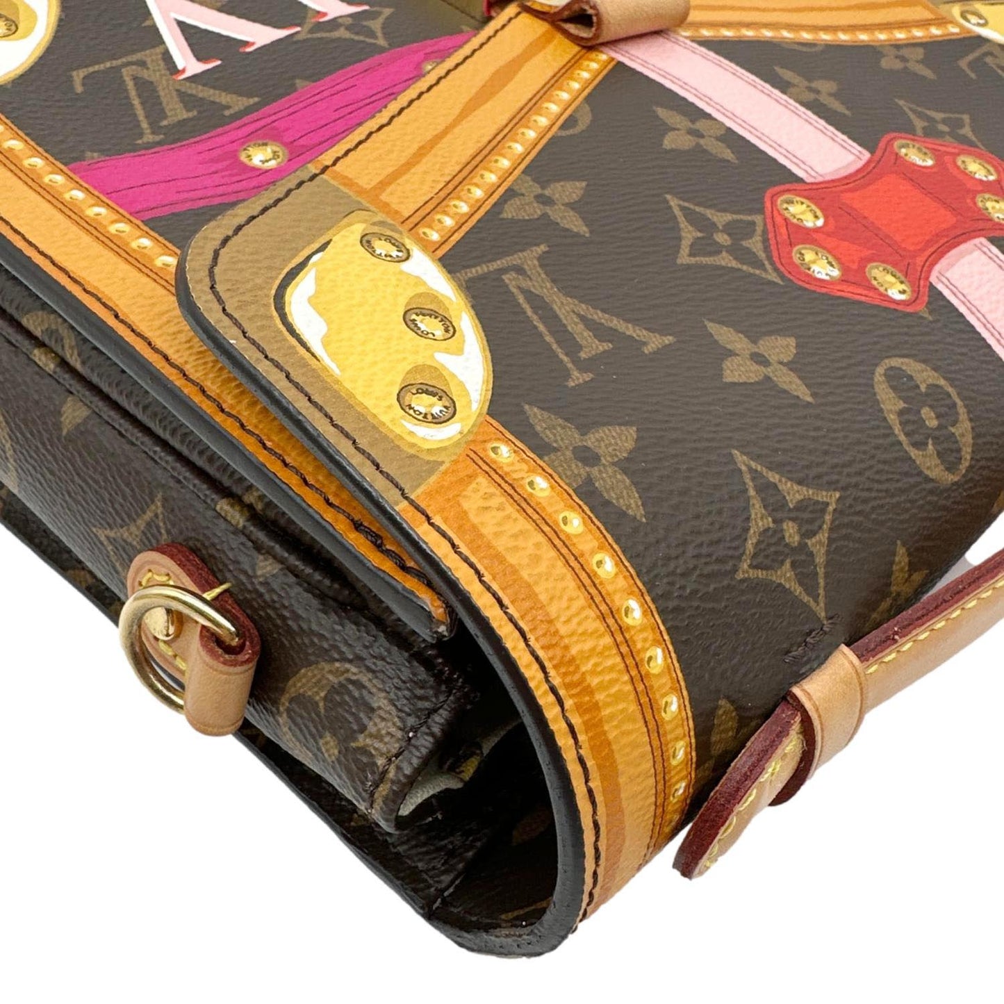 LOUIS VUITTON Summer Trunk Metis Pochette Monogram Canvas Crossbody Bag Brown