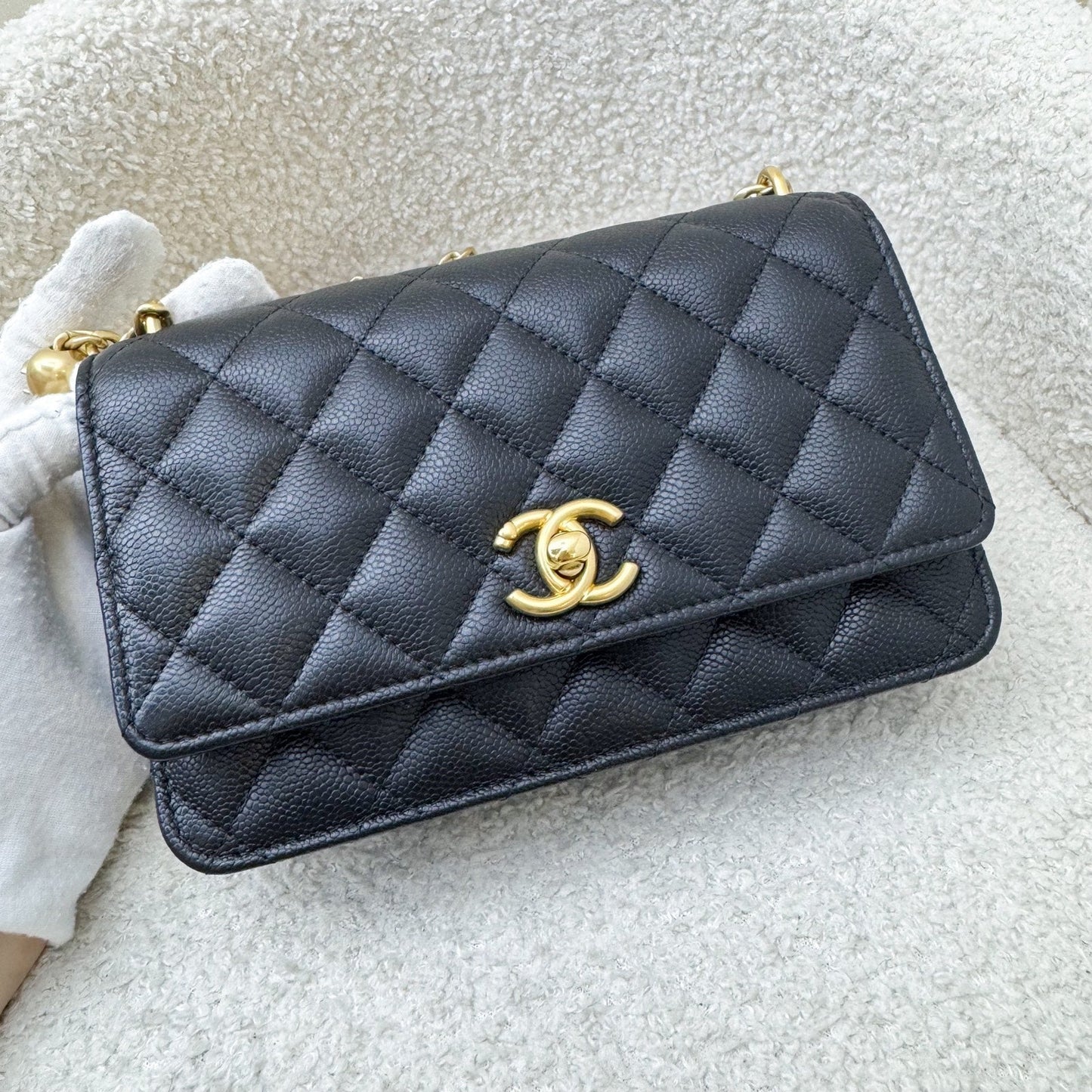 Chanel 24P Heart Adjustable Wallet on Crossbody Bag - Rovelle Bags