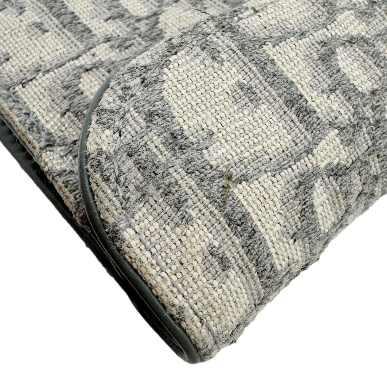CHRISTIAN DIOR Saddle Oblique Canvas Card Holder Gray