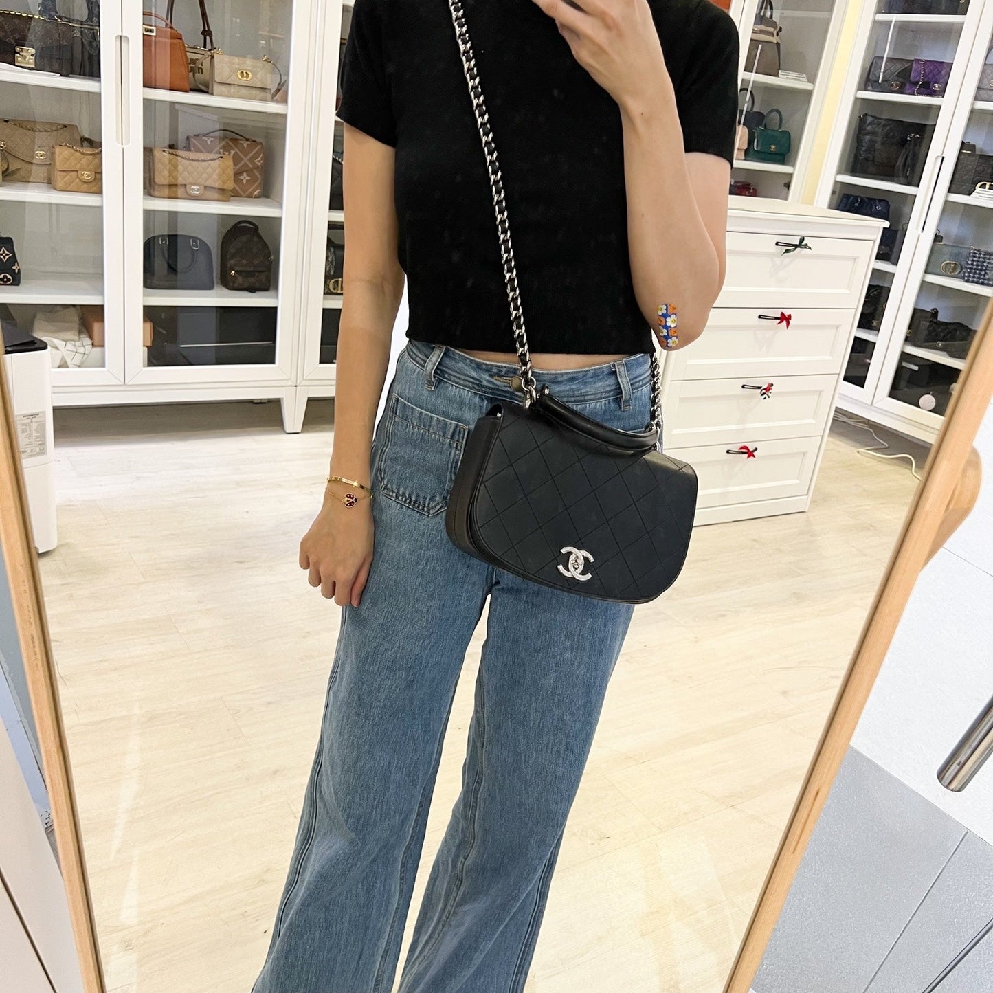 Chanel Seasonal Medium Top Handle Full Flap Bag - Rovelle Bags