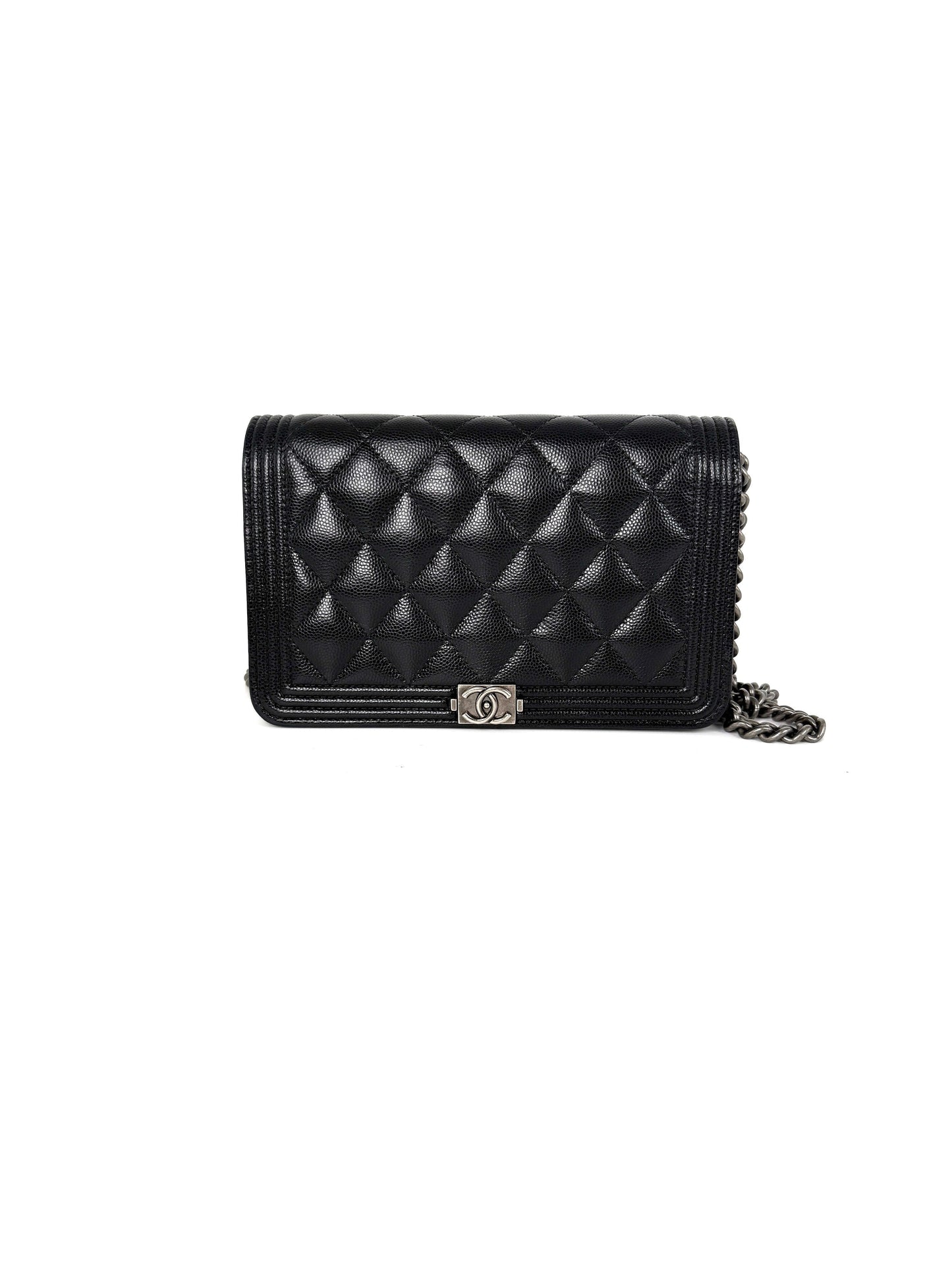 Chanel Boy Quilted Caviar Leather WOC Crossbody Bag - Rovelle Bags
