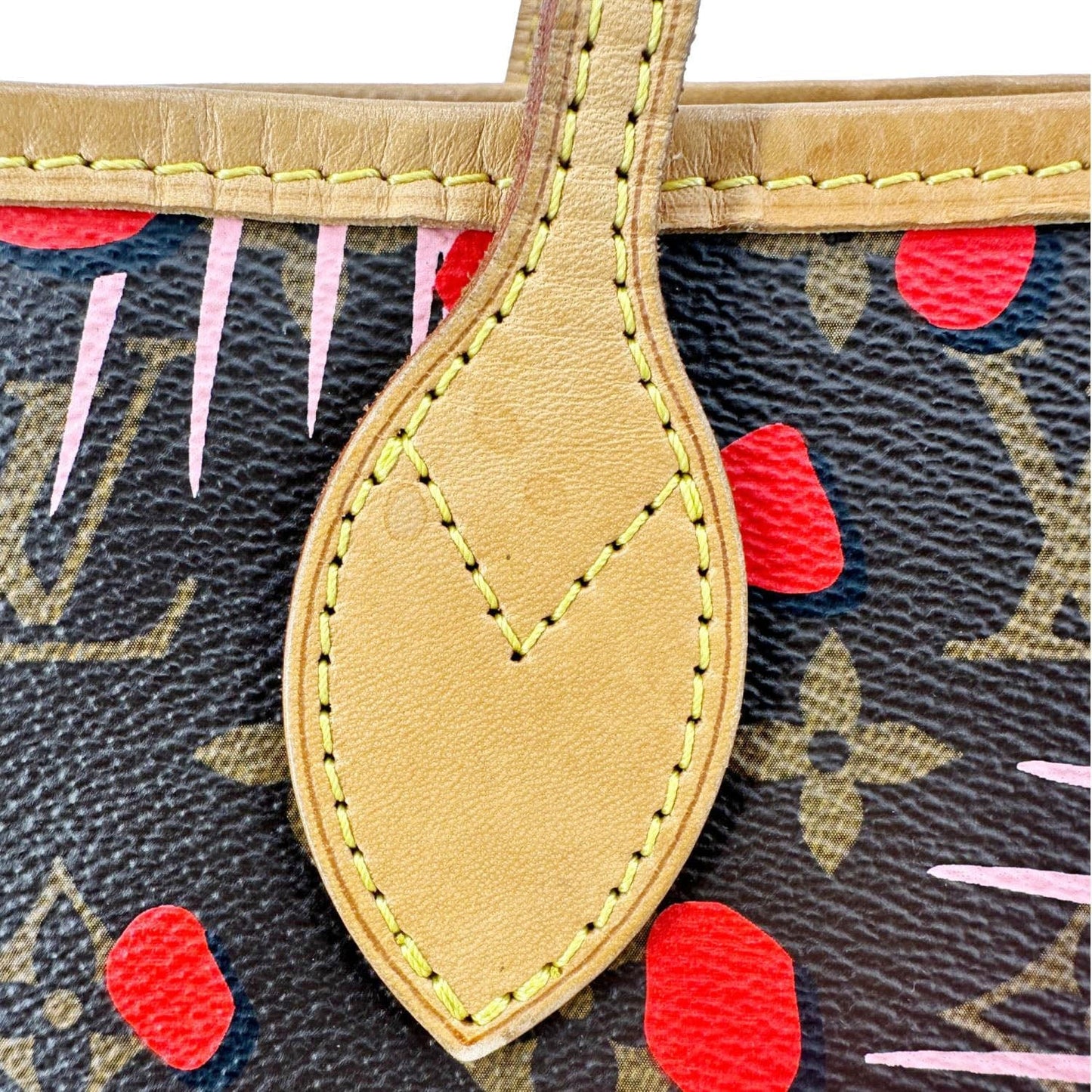 LOUIS VUITTON Neverfull MM Jungle Dots Monogram Canvas Tote Bag Brown