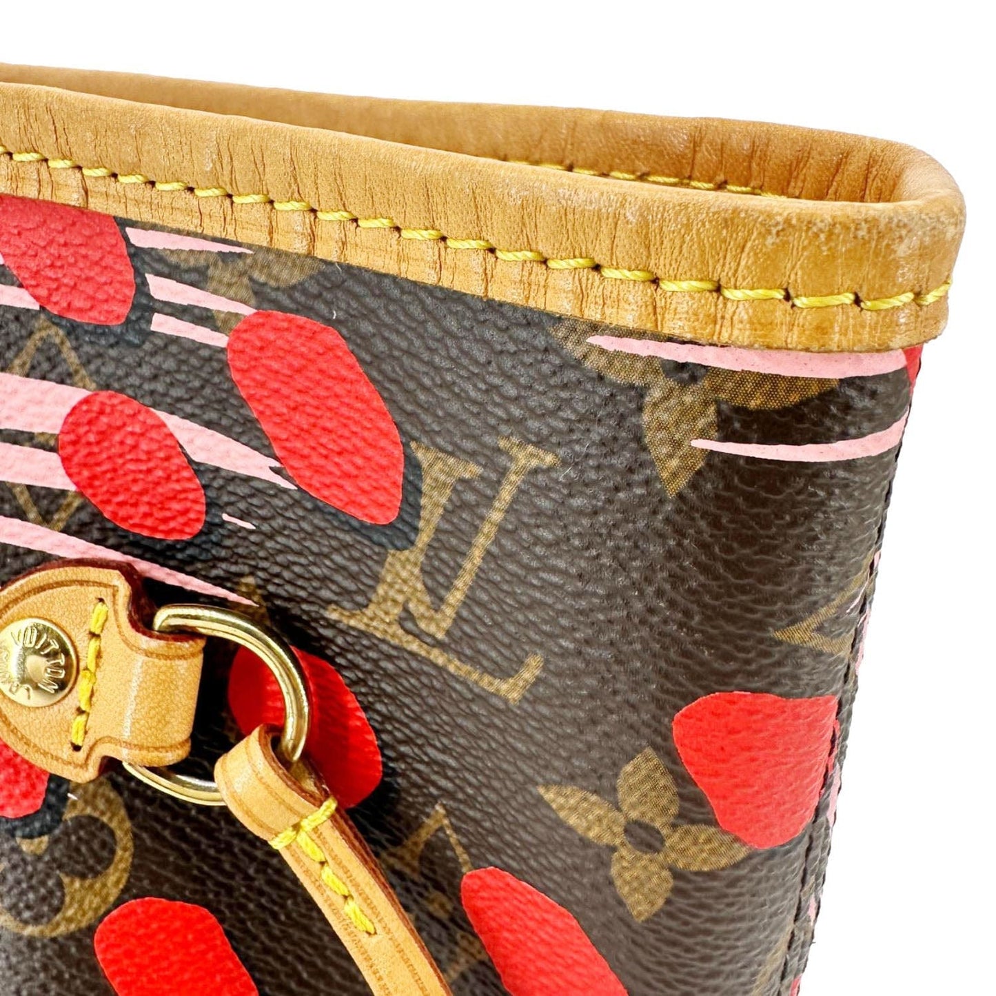 LOUIS VUITTON Neverfull MM Jungle Dots Monogram Canvas Tote Bag Brown