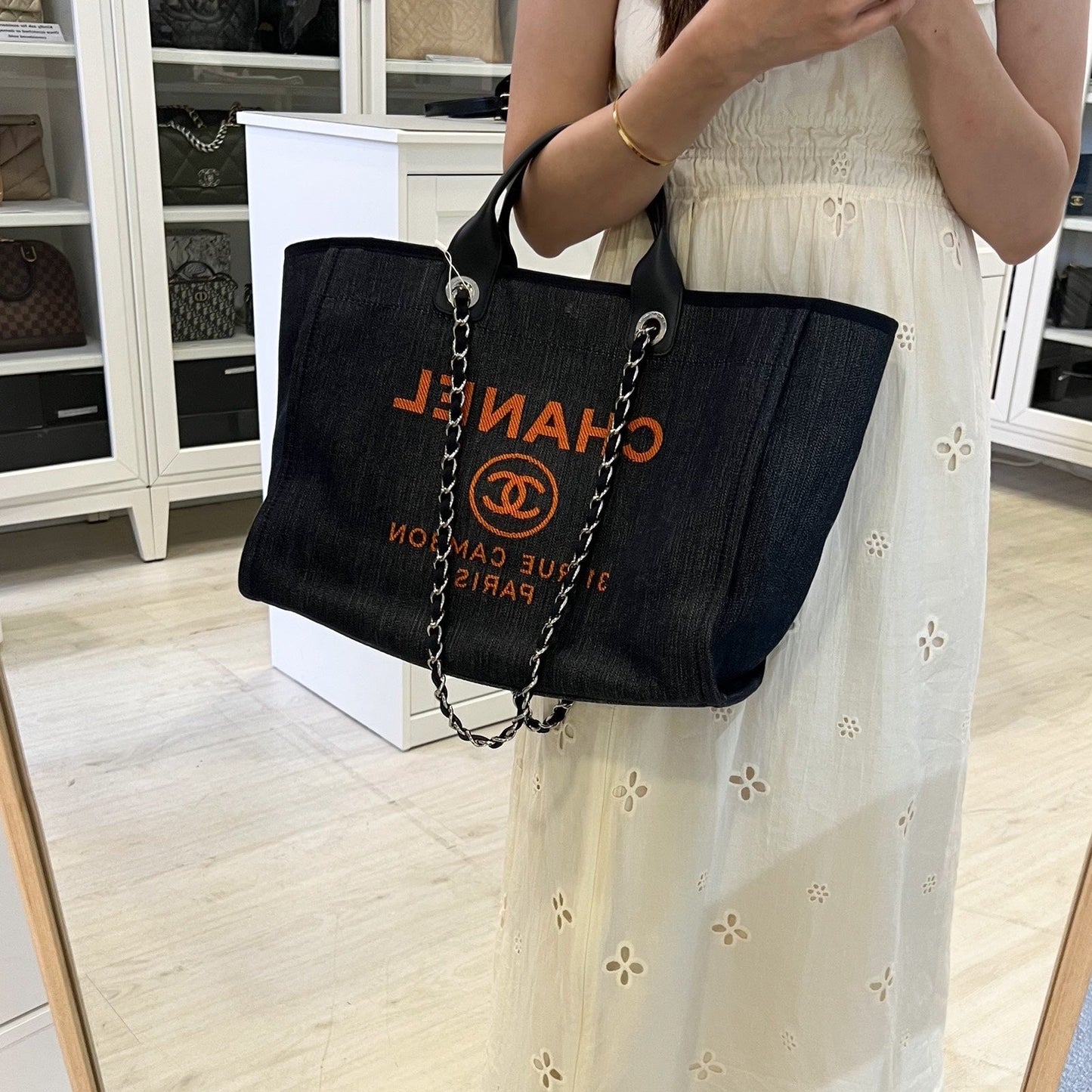 Chanel Medium / Large Deauville Tote Tote Bag - Rovelle Bags