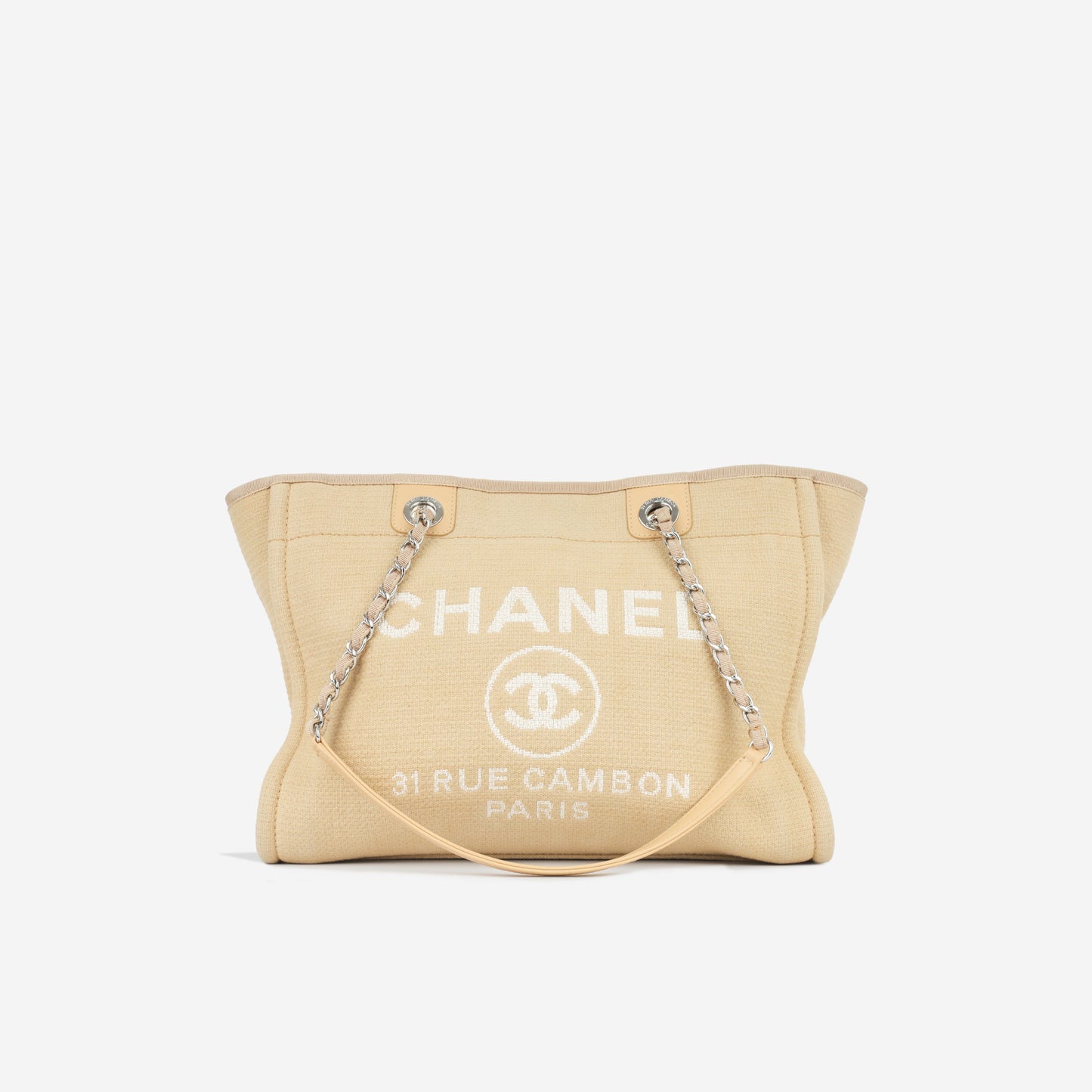 Chanel Deauville Caviar Black Tote Bag