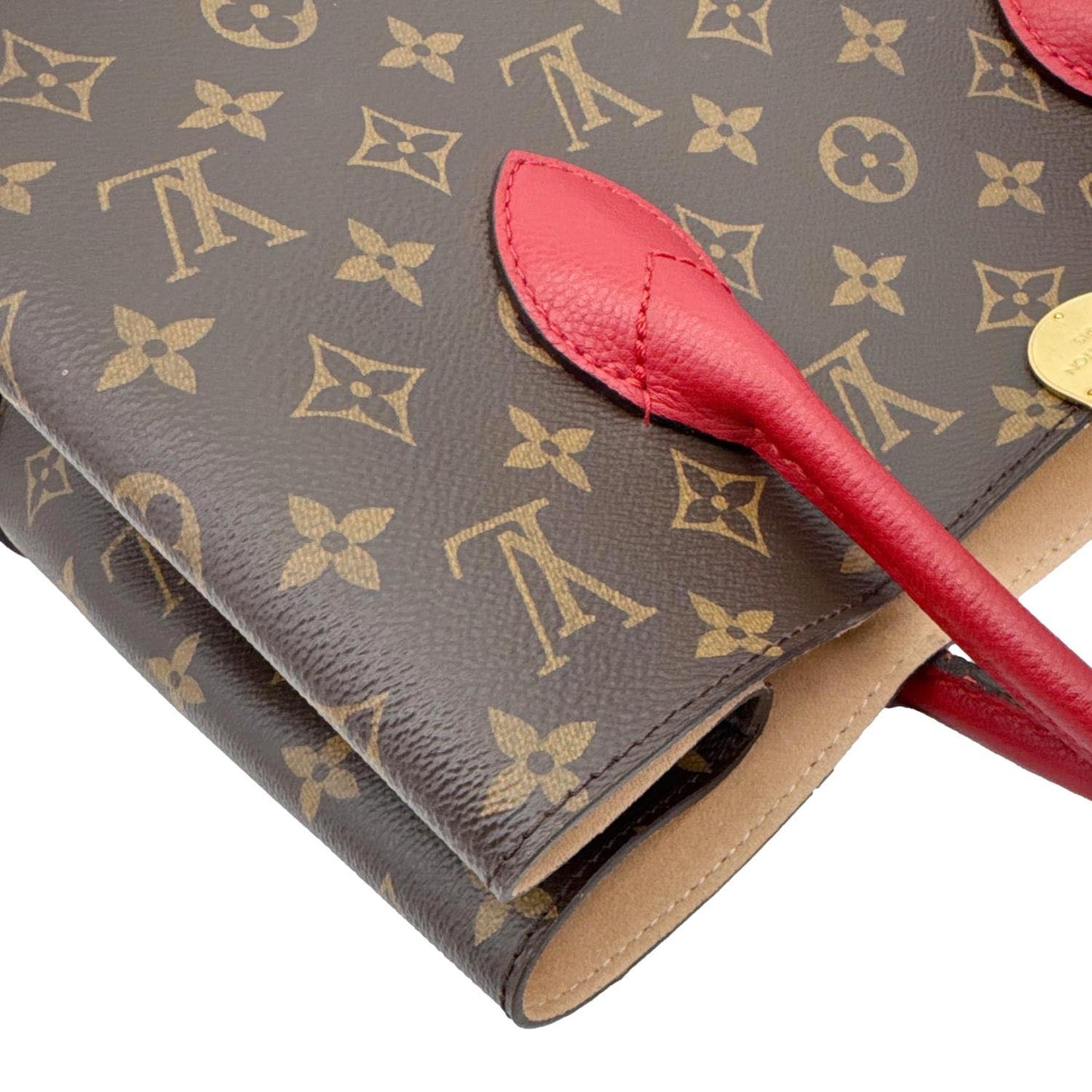 LOUIS VUITTON Flandrin Monogram Canvas Tote Shoulder Bag Cherry