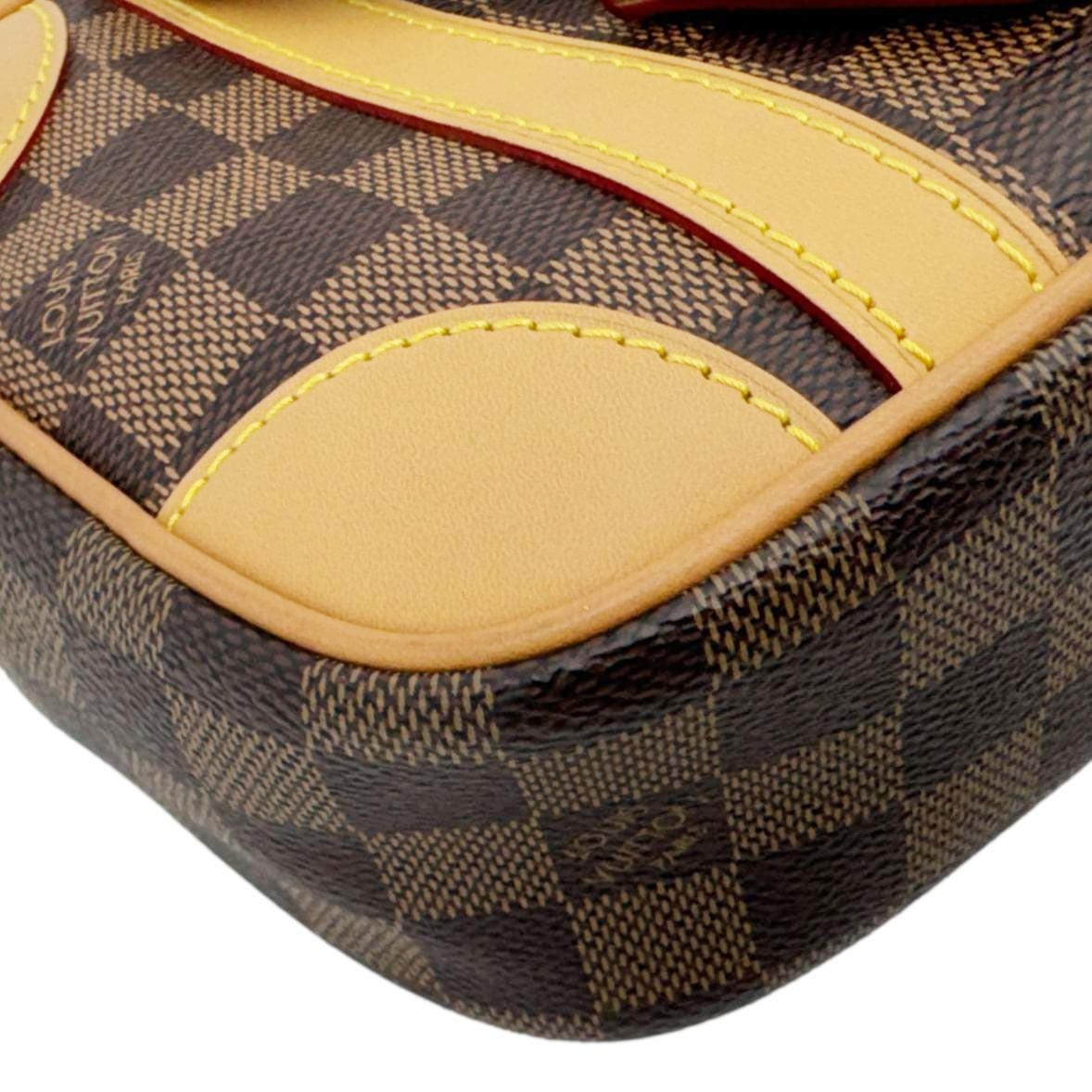 LOUIS VUITTON Valisette Souple BB Damier Ebene Shoulder Bag Brown