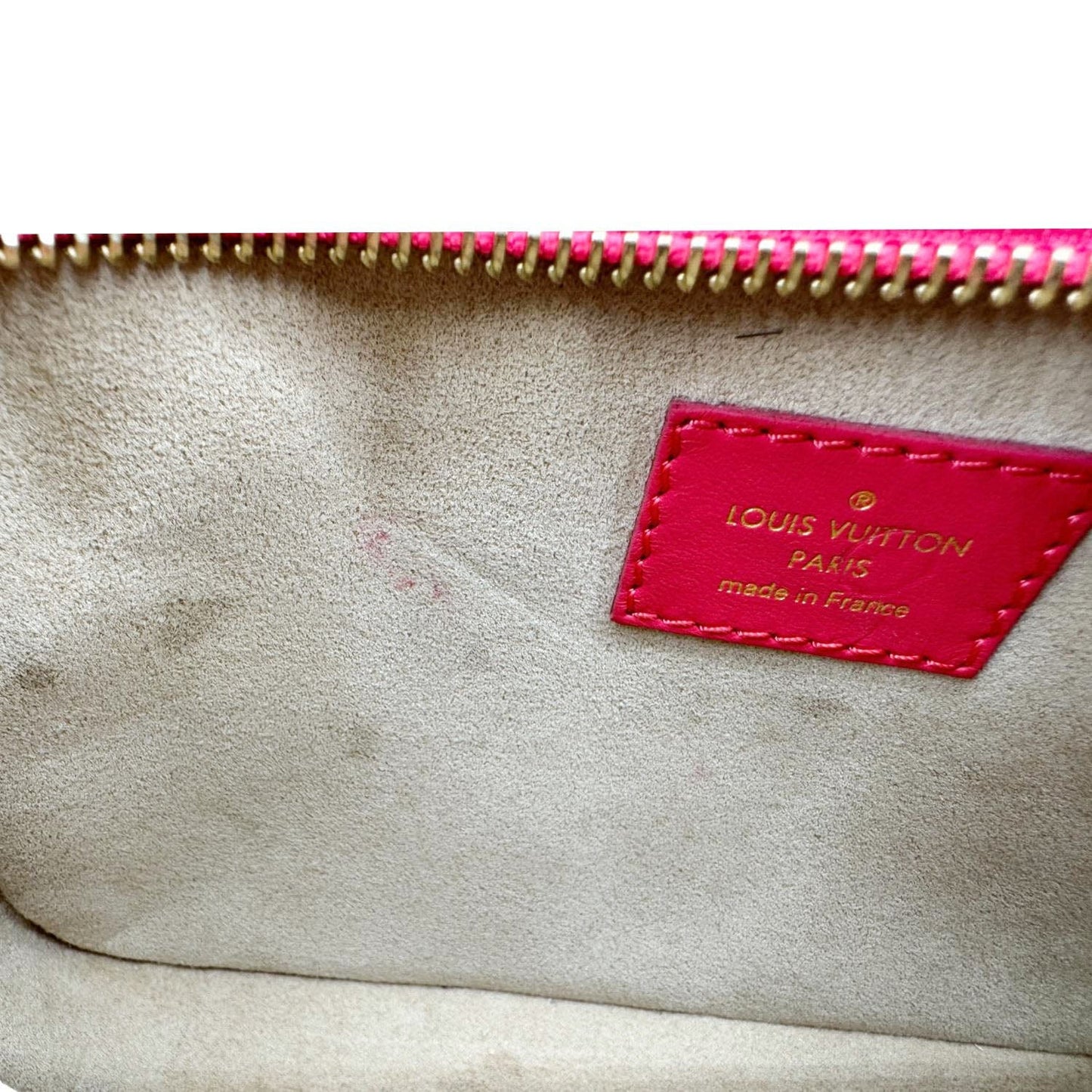 LOUIS VUITTON Troca PM Damier Lambskin Leather Shoulder Bag Pink