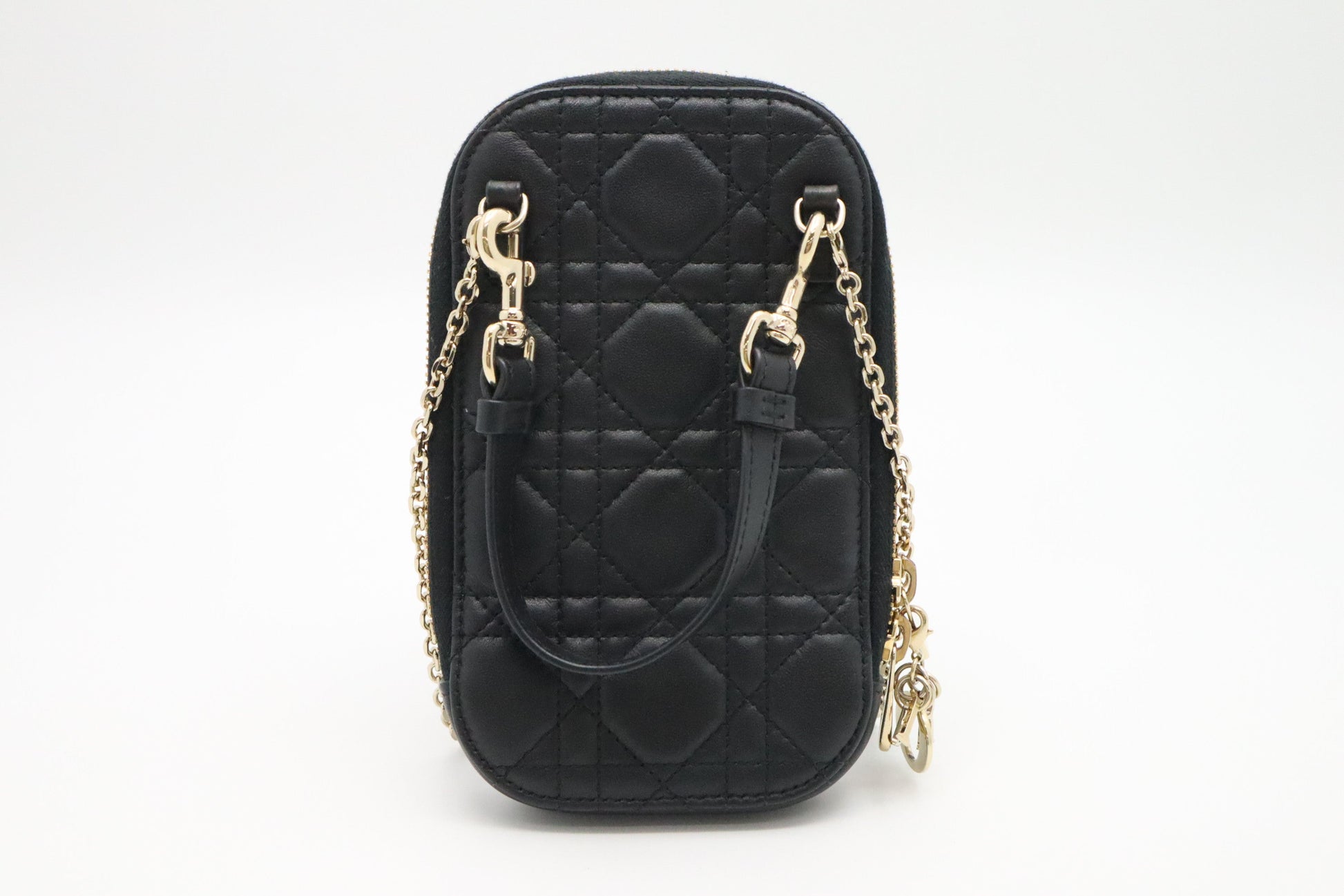 Dior Call In Dior Phone Case Bag in Black Cannage Leather