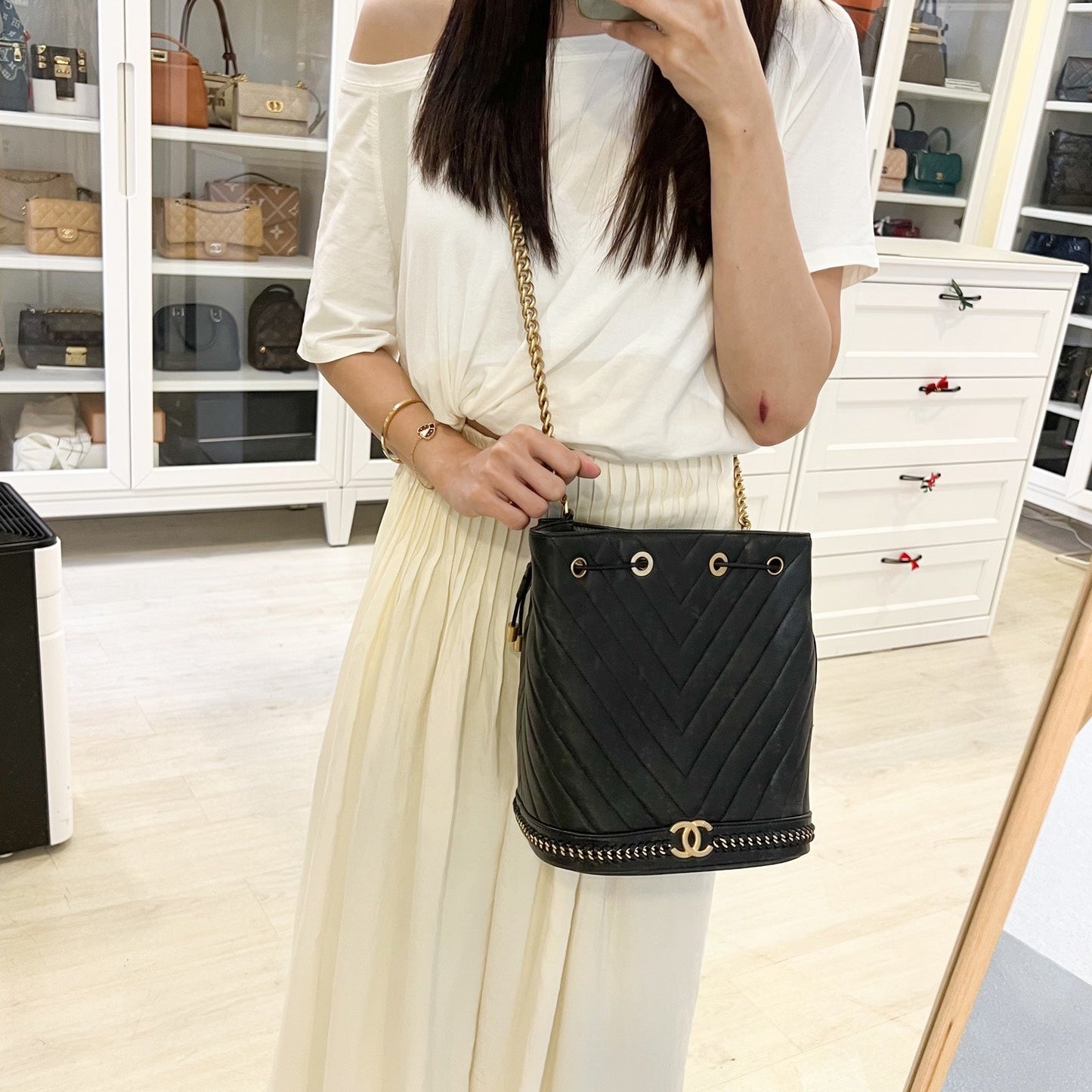Chanel Chain Around Bucket Bucket Bag - Rovelle Bags
