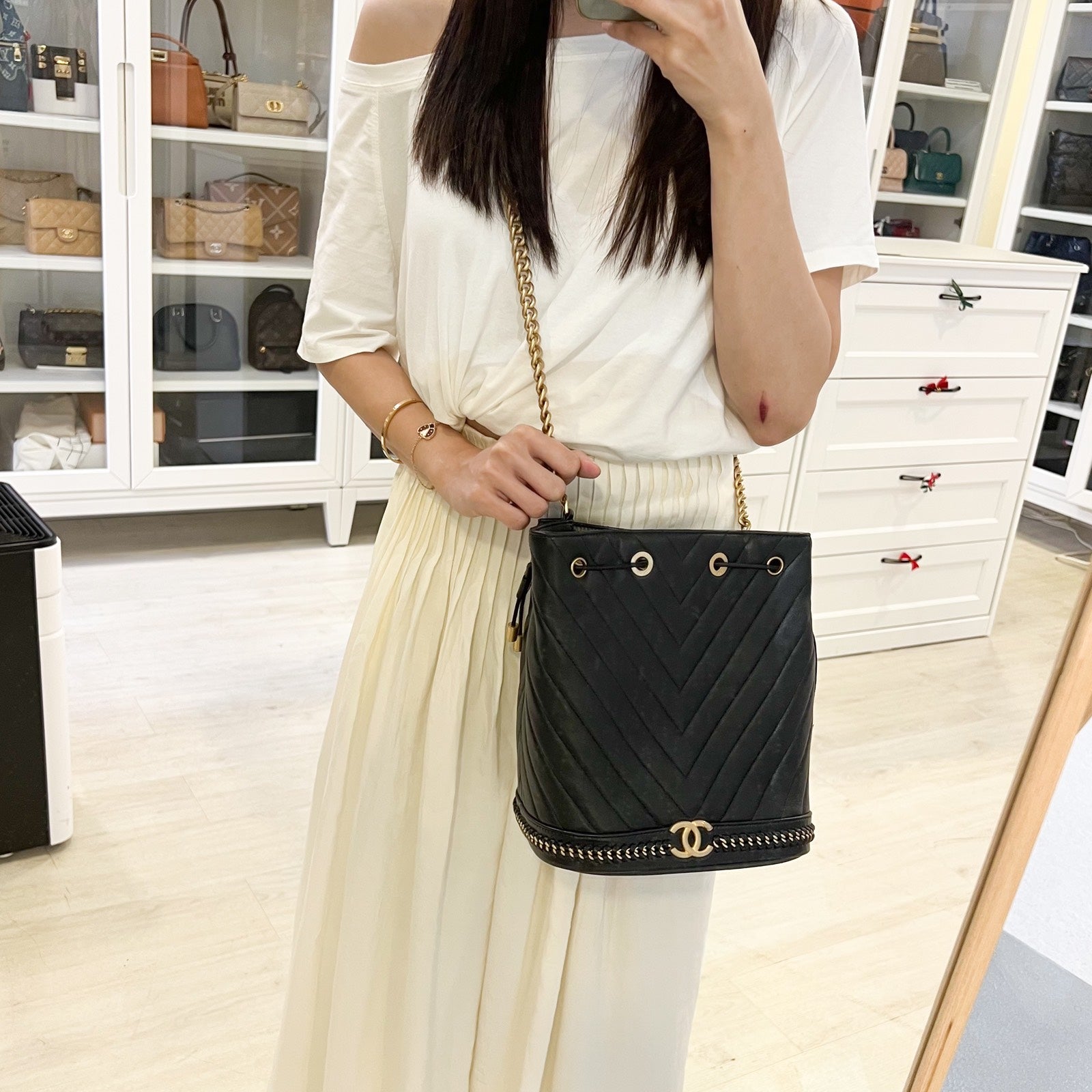Chanel Chain Around Bucket Bucket Bag - Rovelle Bags