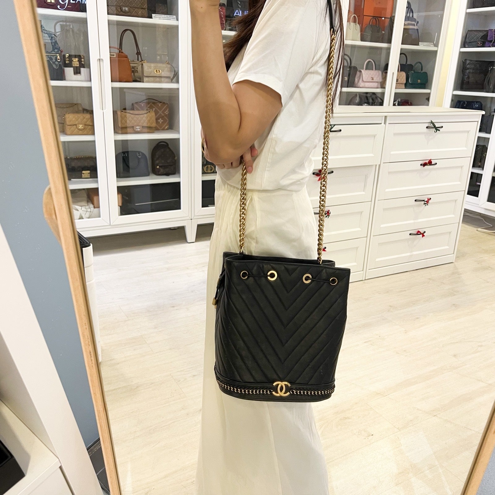 Chanel Chain Around Bucket Bucket Bag - Rovelle Bags