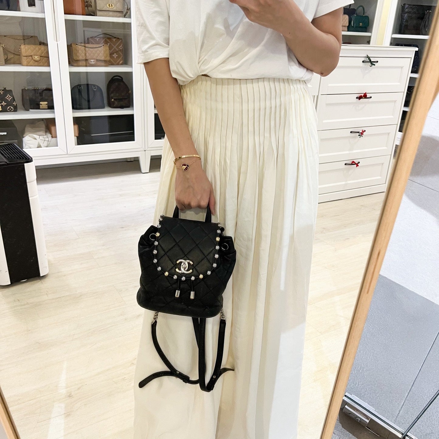 Chanel Studded Mini Backpack in Black Backpack - Rovelle Bags