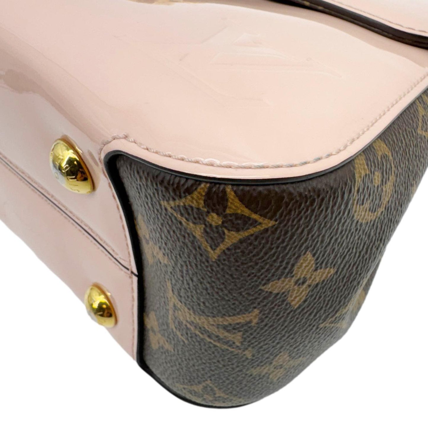 LOUIS VUITTON Cherrywood BB Vernis Leather Crossbody Bag Pink