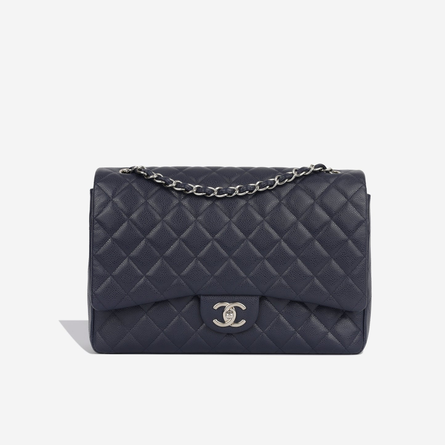 Chanel Classic Flap Caviar Silver Shoulder Bag Style 7