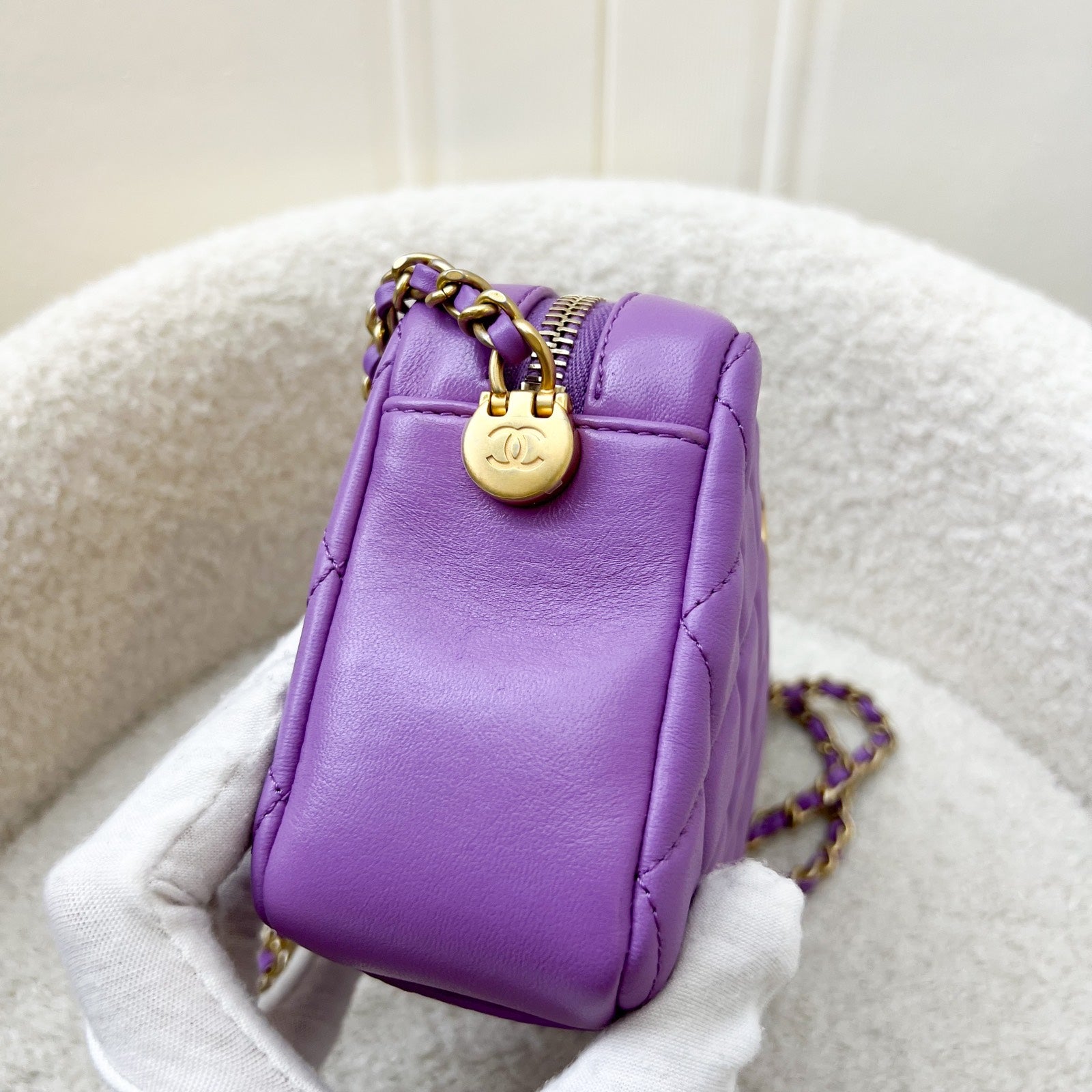 Chanel 22S Pearl Crush Camera Camera Bag - Rovelle Bags