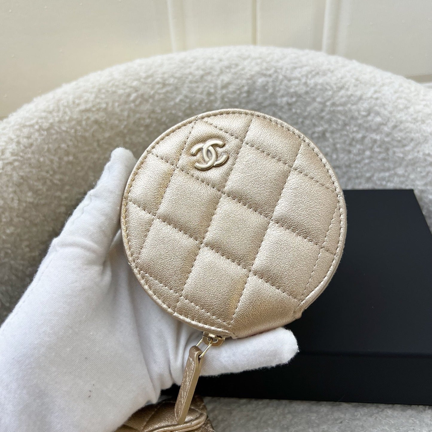 Chanel 2024 VIP Gift Round Pouch Handbag - Rovelle Bags