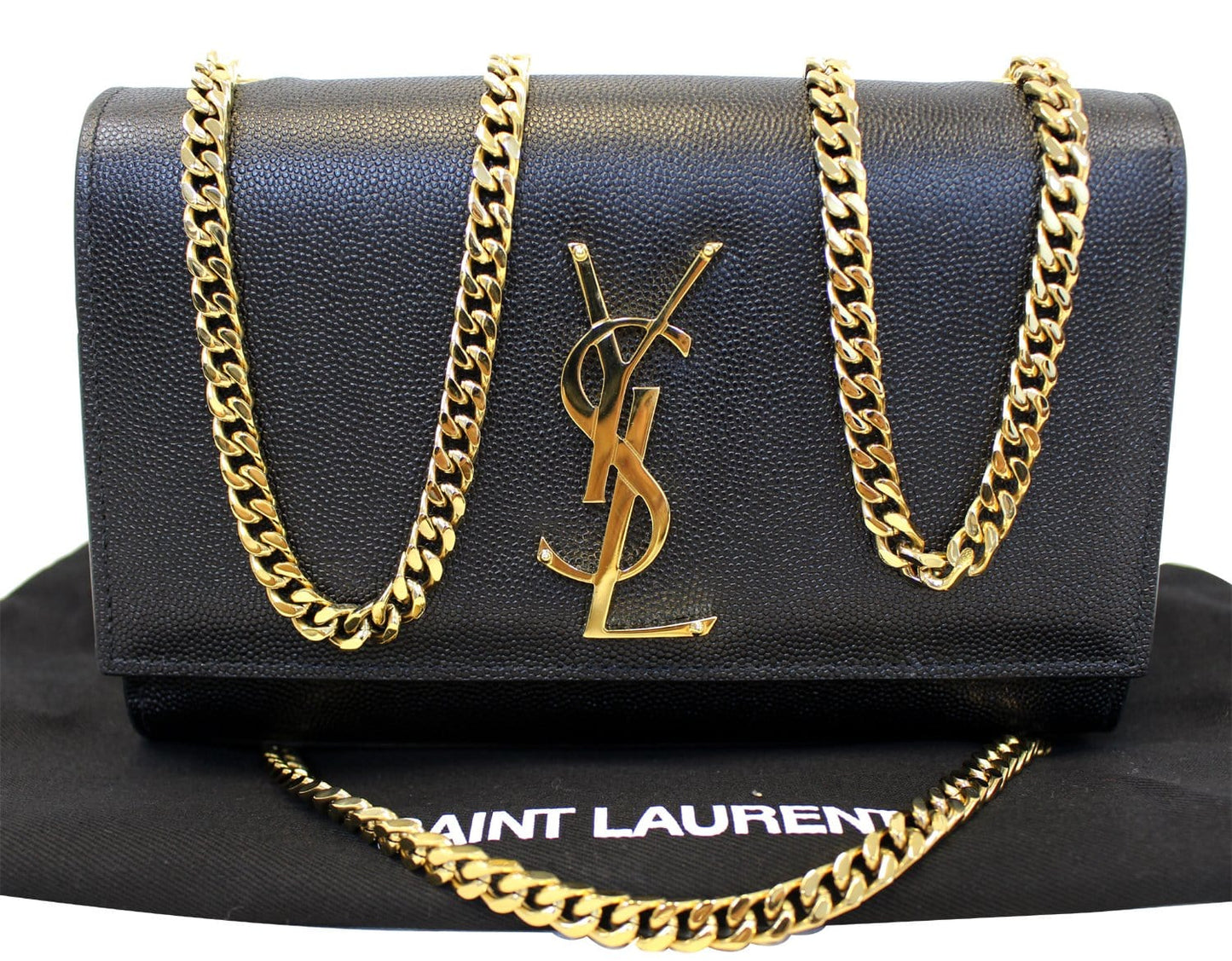 Saint Laurent Kate Leather Black Crossbody Style 2