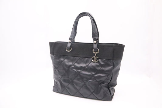 Chanel Paris Biarritz Tote Bag in Black MattelassÃÂ© Leather