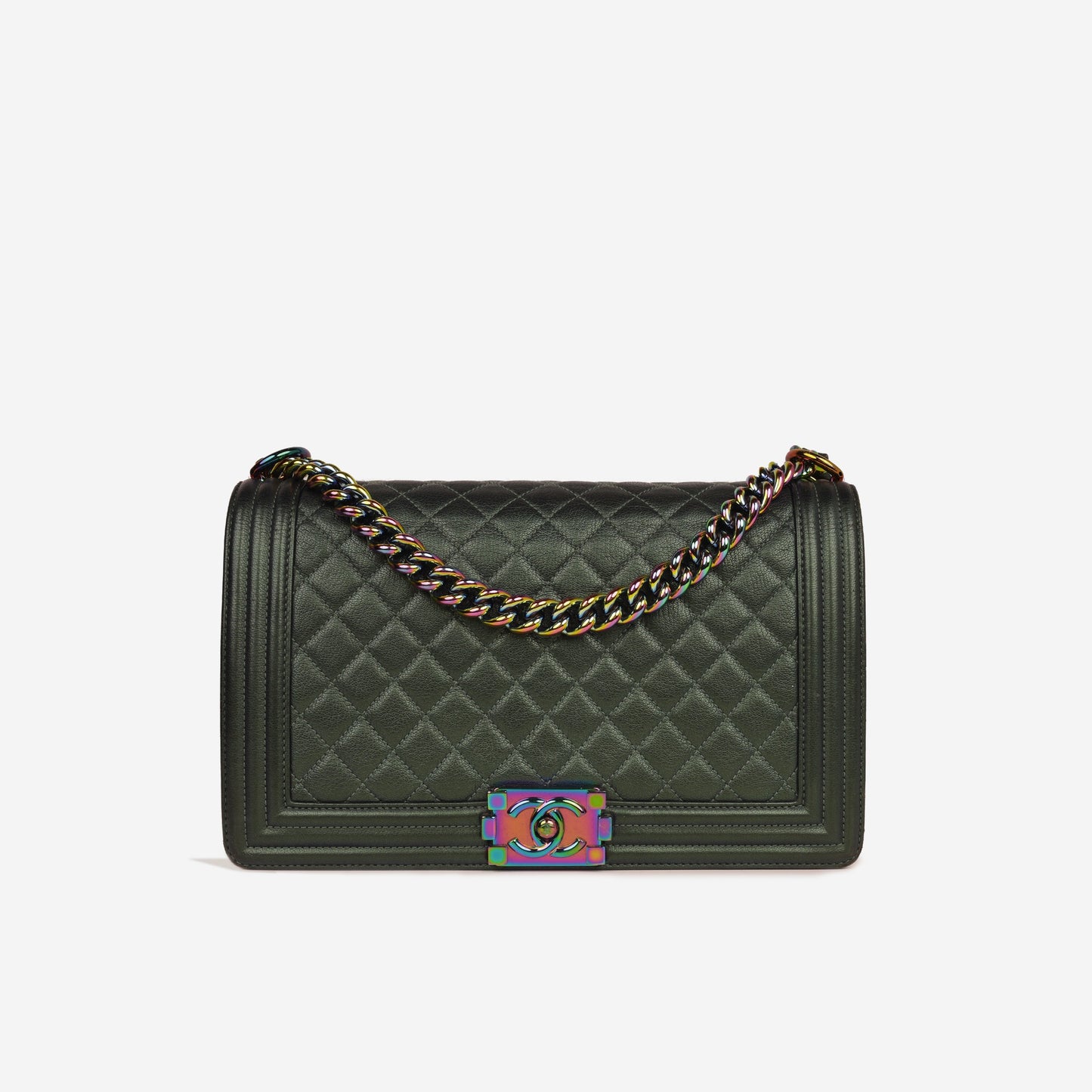 Chanel Boy Bag Caviar Red Shoulder Bag