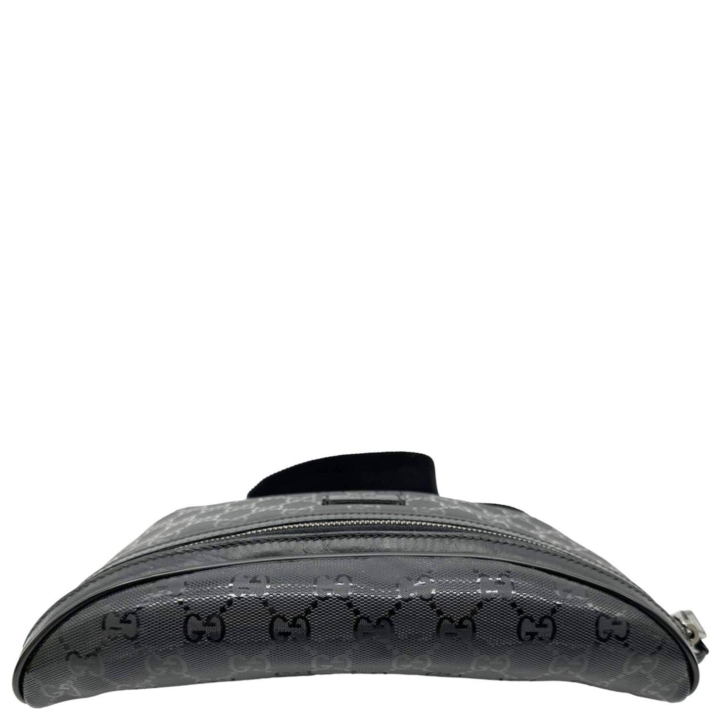 GUCCI GG Imprime Monogram Coated Canvas Waist Bum Bag Black 233269