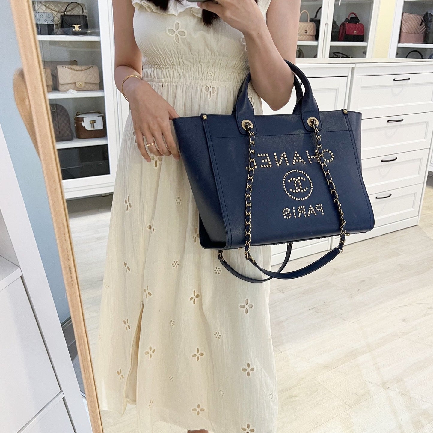 Chanel Small / Medium Deauville Tote Tote Bag - Rovelle Bags
