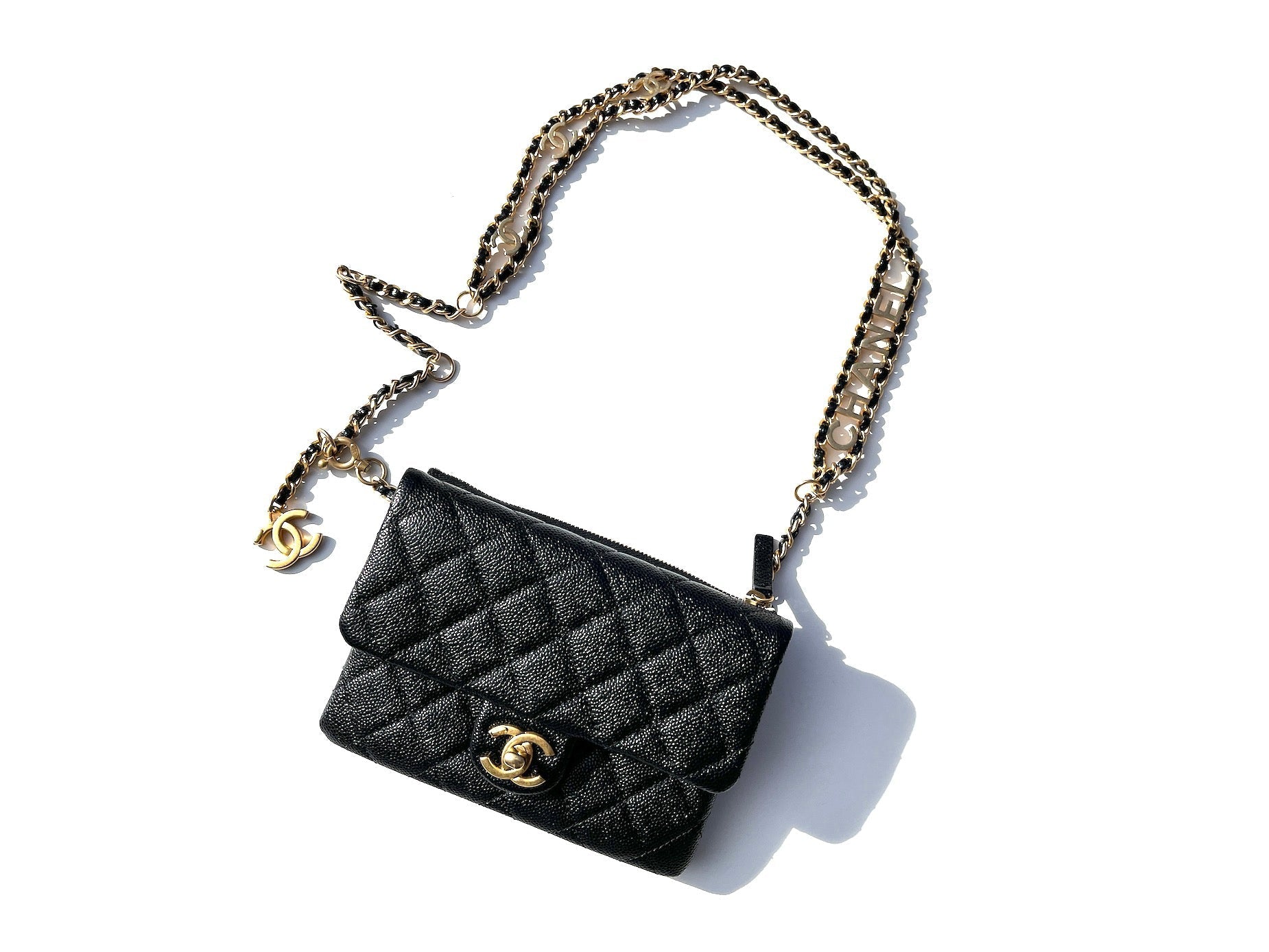 Chanel Pick me Up Black Caviar Handbag - Rovelle Bags