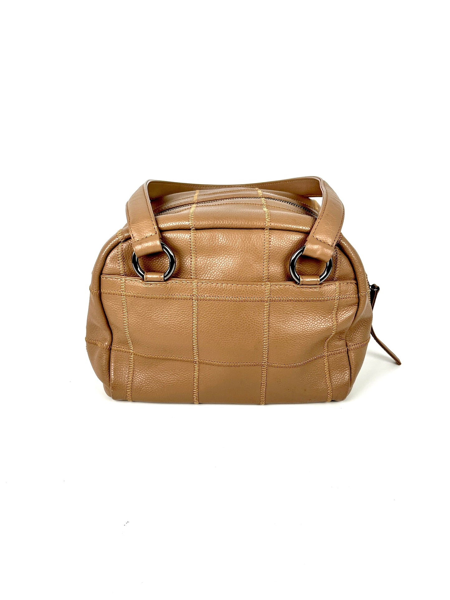 Chanel LAX Square Quilt Bowler Dark Handbag - Rovelle Bags