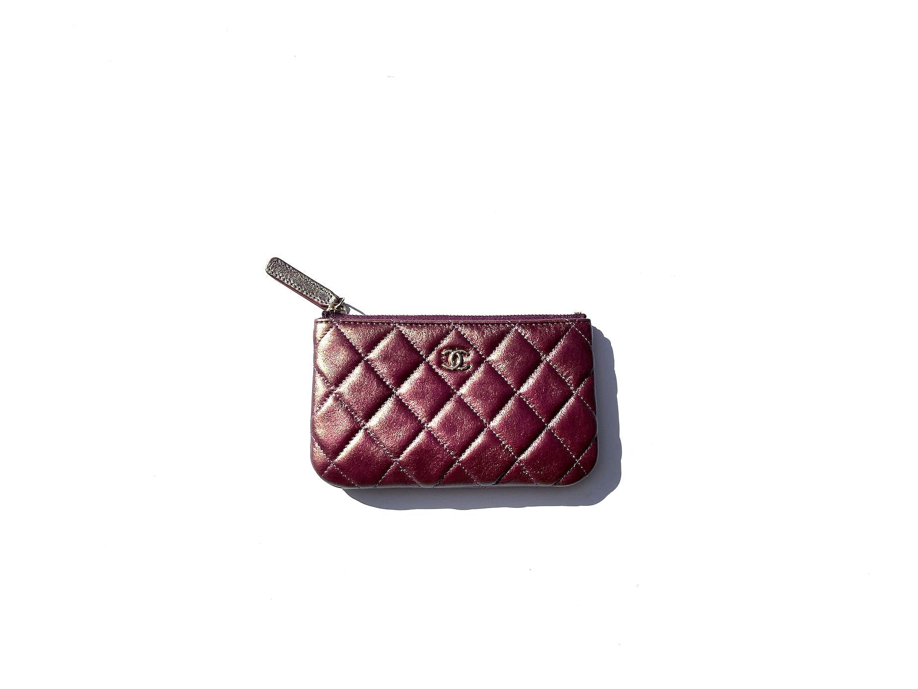 Chanel Iridescent Purple 2020 Small Quilted Clutch Bag - Rovelle Bags