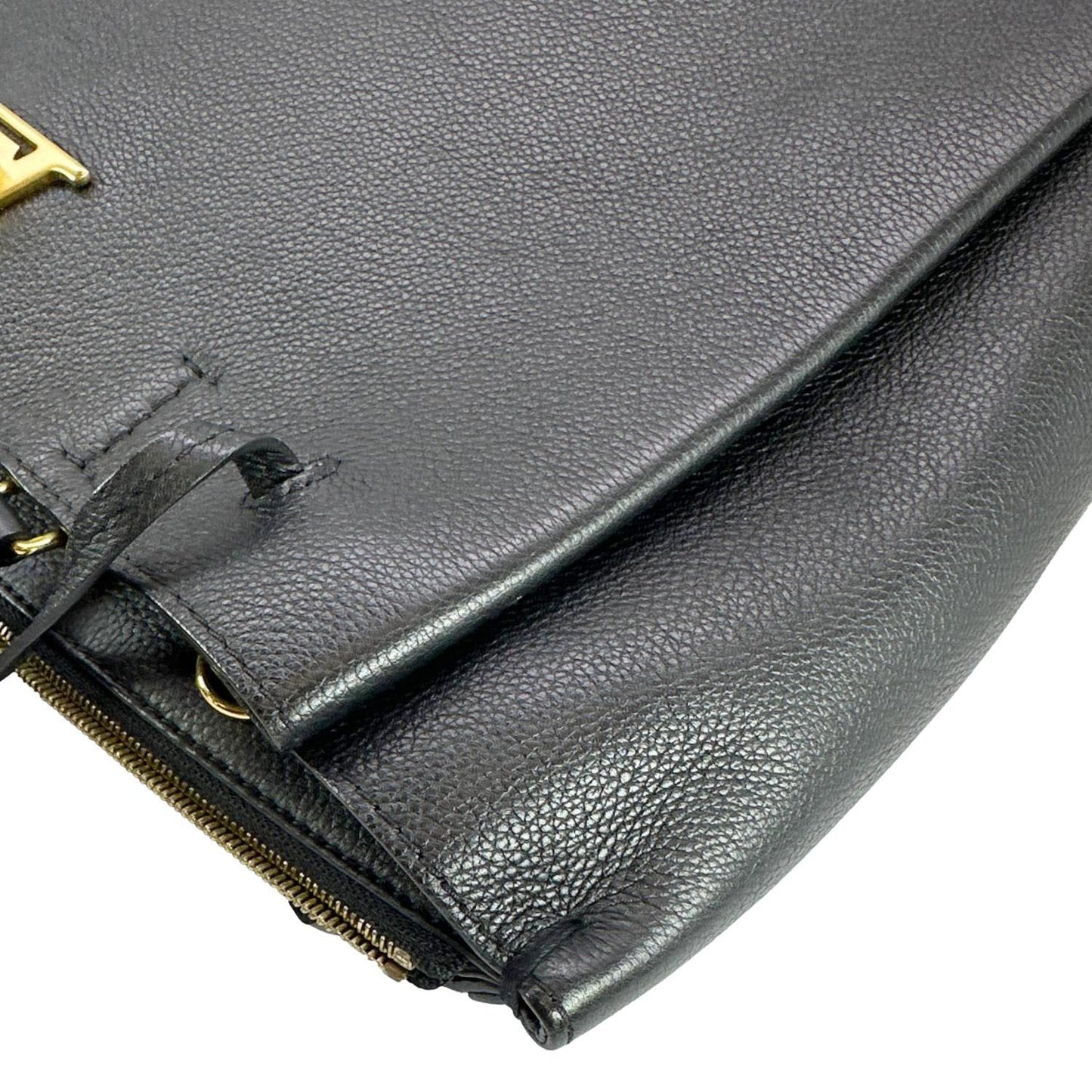 LOUIS VUITTON Lockmeto Calfskin Leather Tote Bag Navy Blue