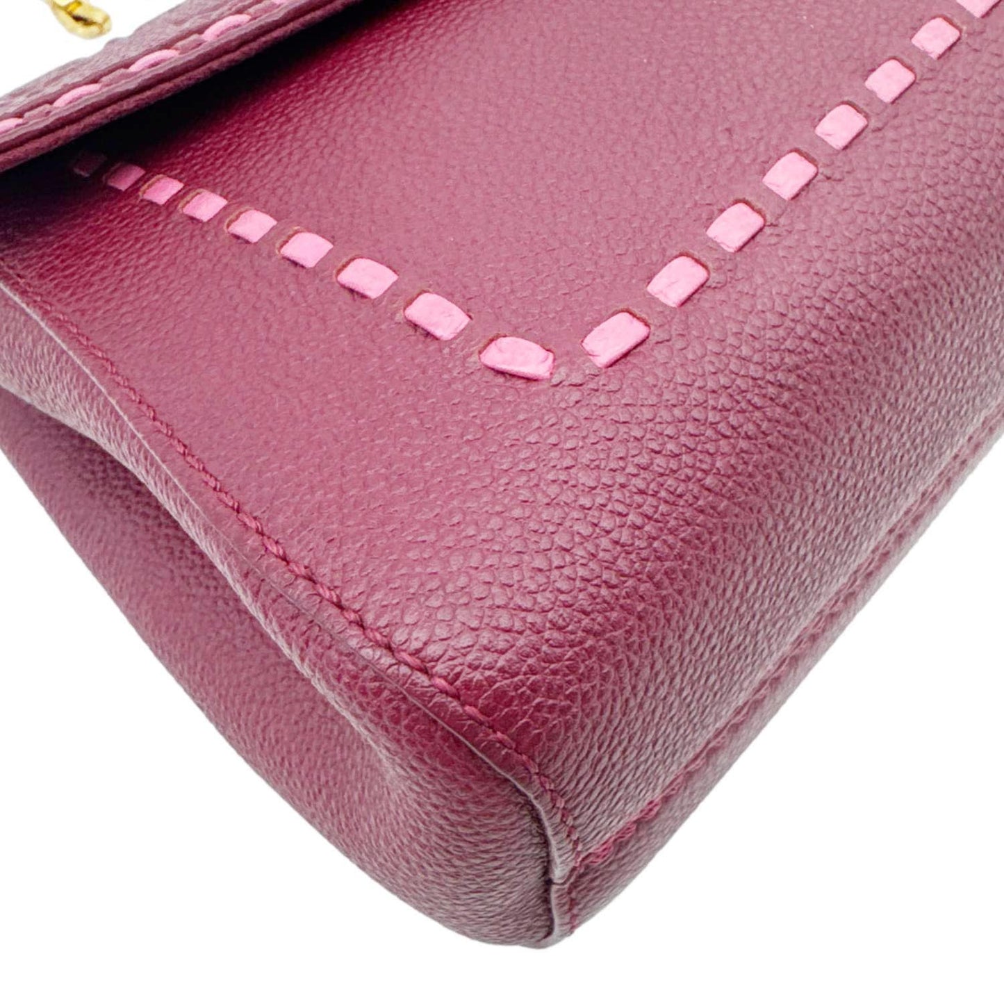 LOUIS VUITTON Saint Germain PM Monogram Empreinte Leather Shoulder Bag Burgundy