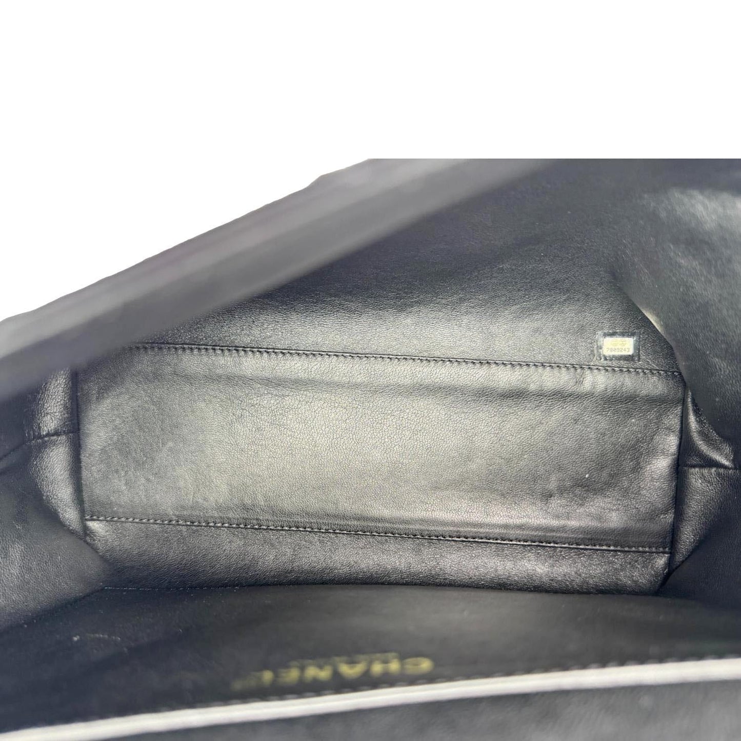 CHANEL Kelly Flap Small Quilted Caviar Leather Tote Bag Black