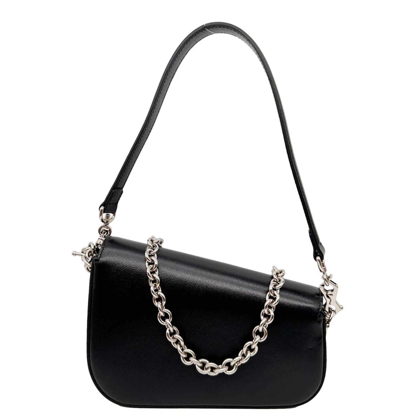 GUCCI Horsebit 1955 Asymmetric Mini Leather Shoulder Bag Black 774209