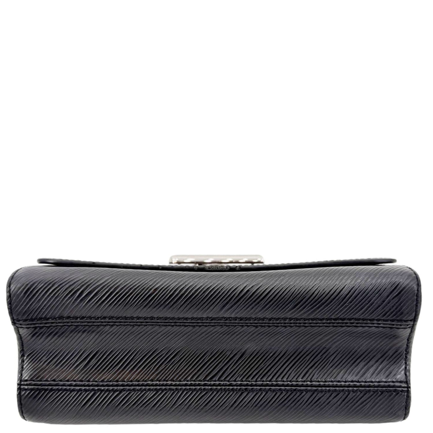 LOUIS VUITTON Twist MM Braided Handle Epi Leather Shoulder Bag Black