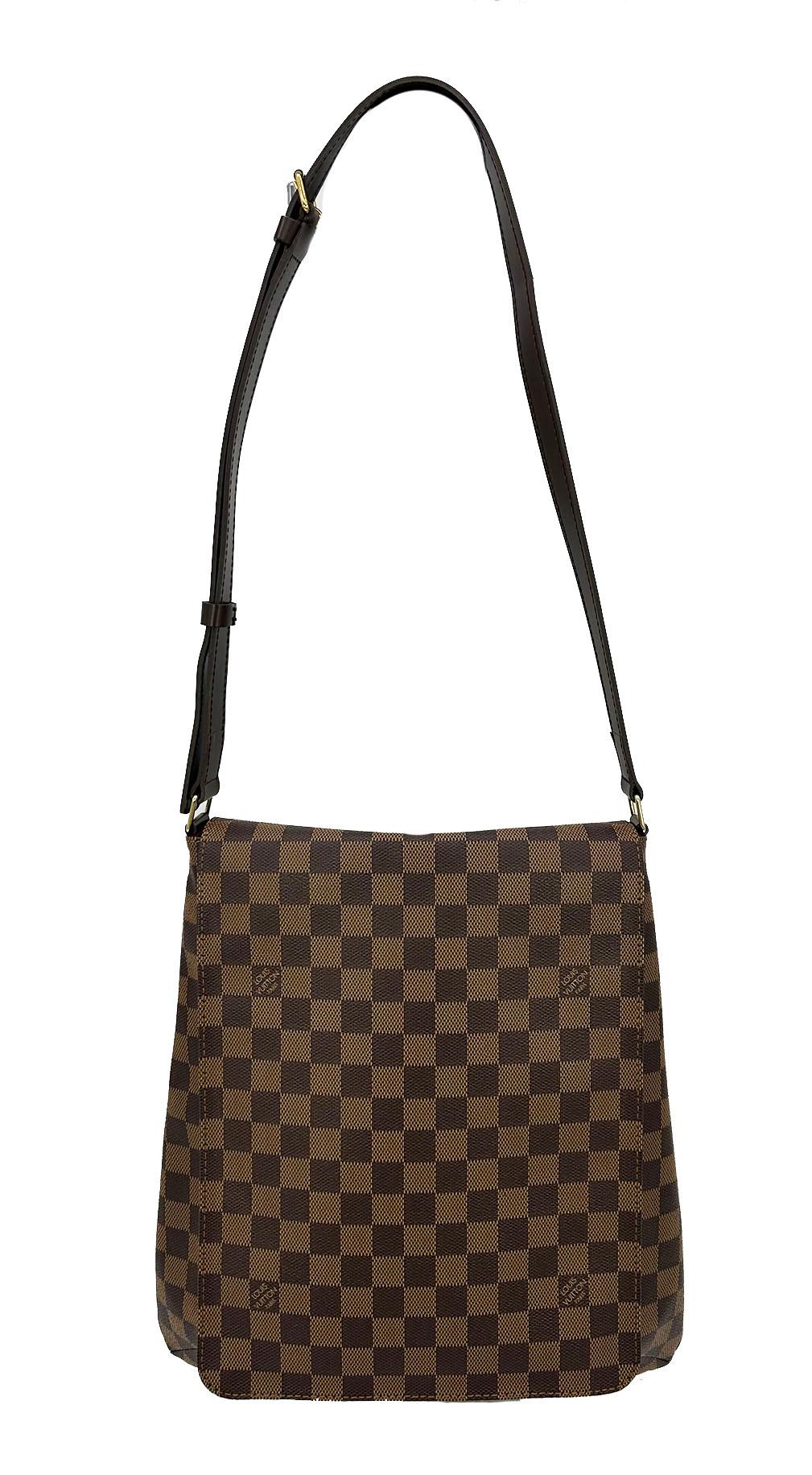 LOUIS VUITTON Damier Ebene Musette Salsa GM Shoulder Bag