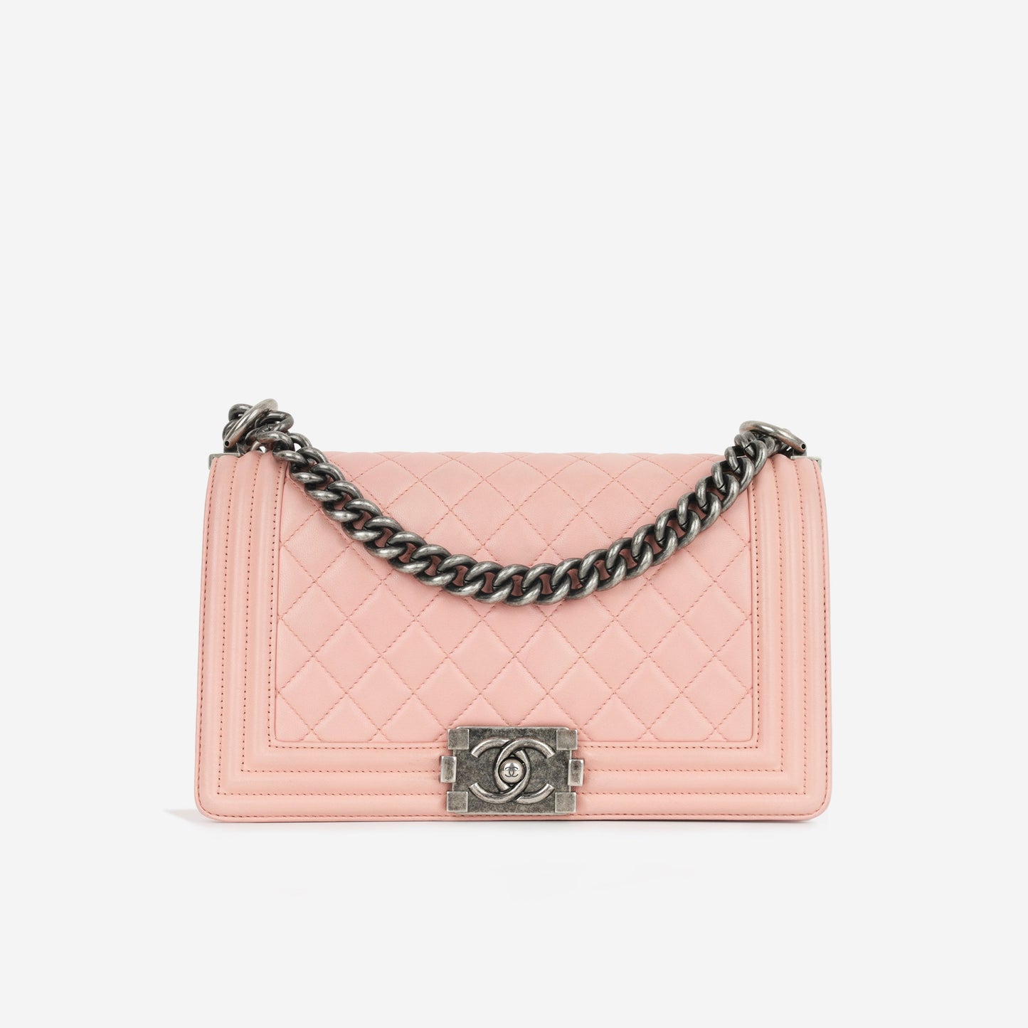 Chanel Boy Bag Lambskin Pink Shoulder Bag